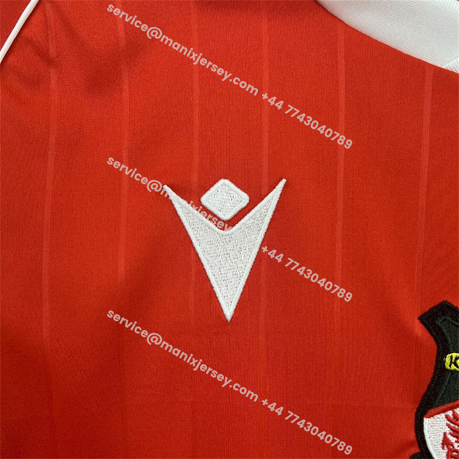 ManixJersey.com | Wrexham 25-26 Home Jersey - Fans Version -Customize Name, Number and Patch | Worldwide Shipping