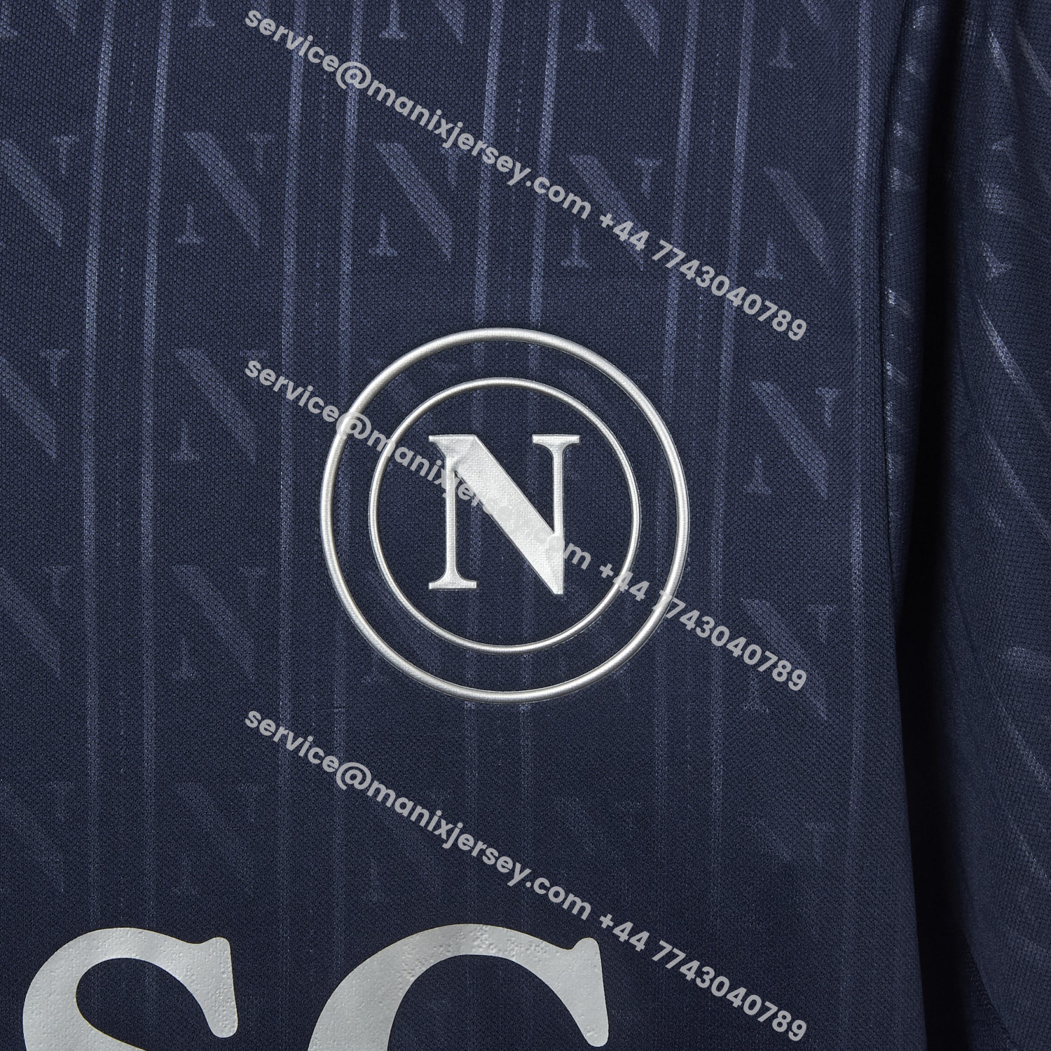 ManixJersey.com | Napoli 25-26 European Third Deep Blue Jersey - Fans Version -Customize Name, Number and Patch | Worldwide Shipping