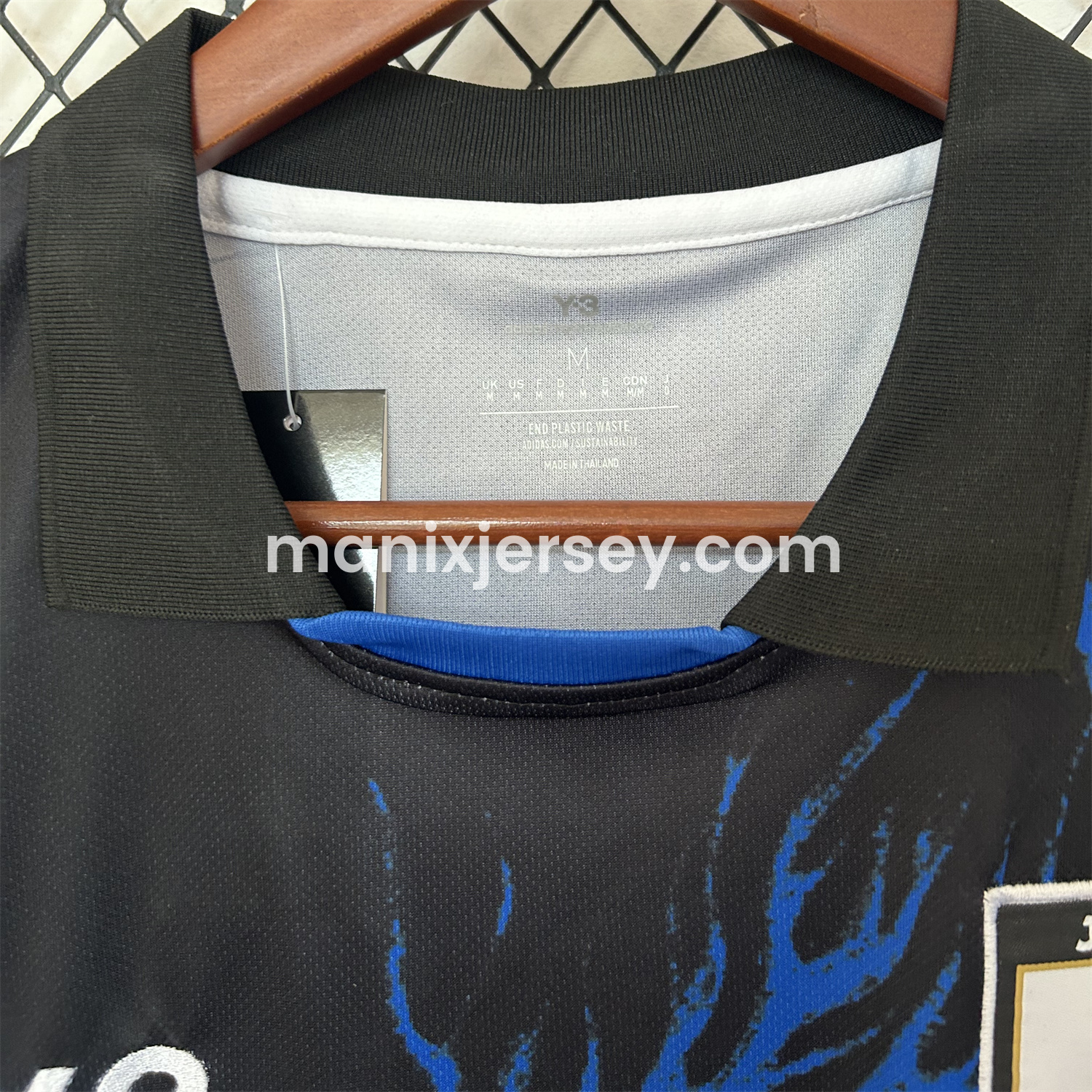 ManixJersey.com | Japan 25-26 Y-3 Blue Flame Black Special Jersey - Fans Version -Customize Name, Number and Patch | Worldwide Shipping