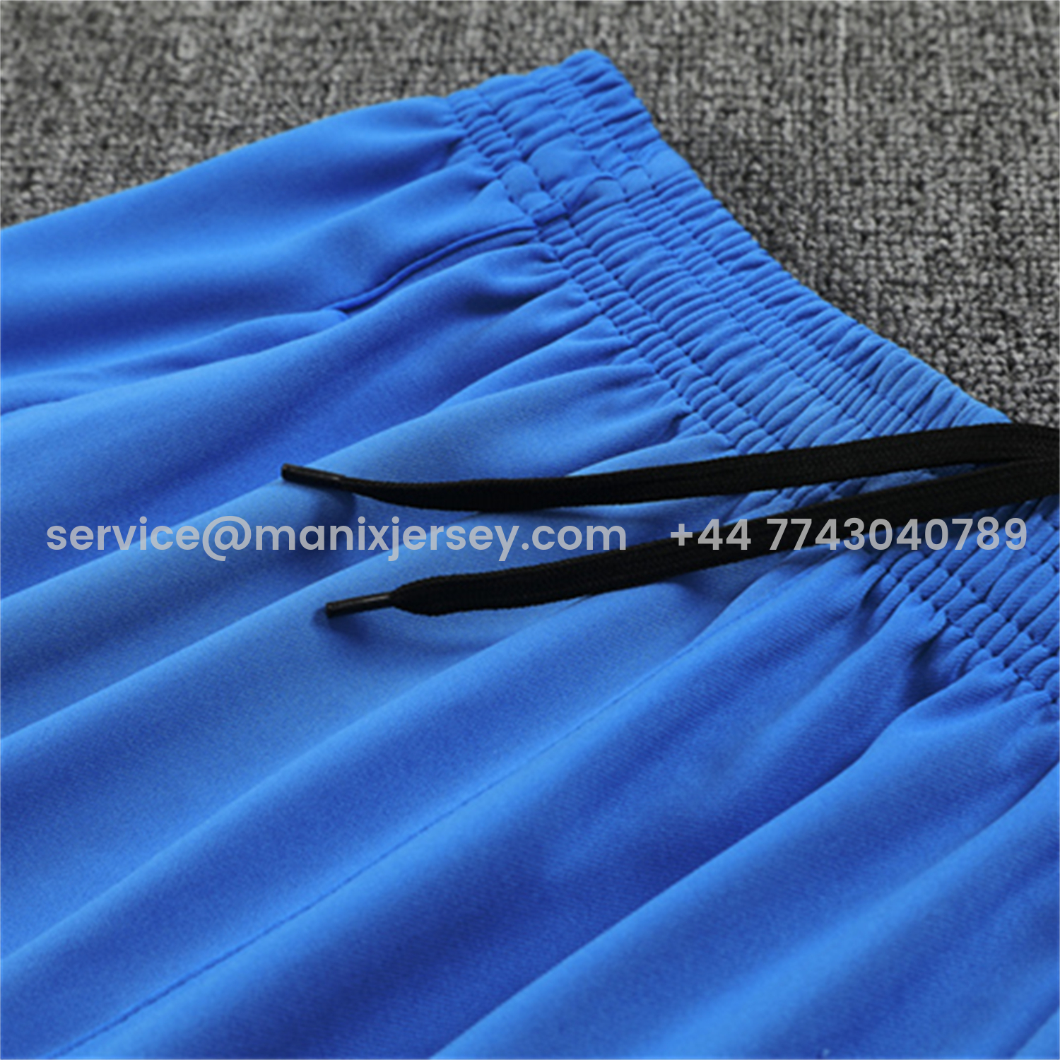 ManixJersey.com | Real Madrid 25-26 Kids Long Sleeve Training Set - Bright Blue Top & Pants -Customize Name, Number and Patch | Worldwide Shipping