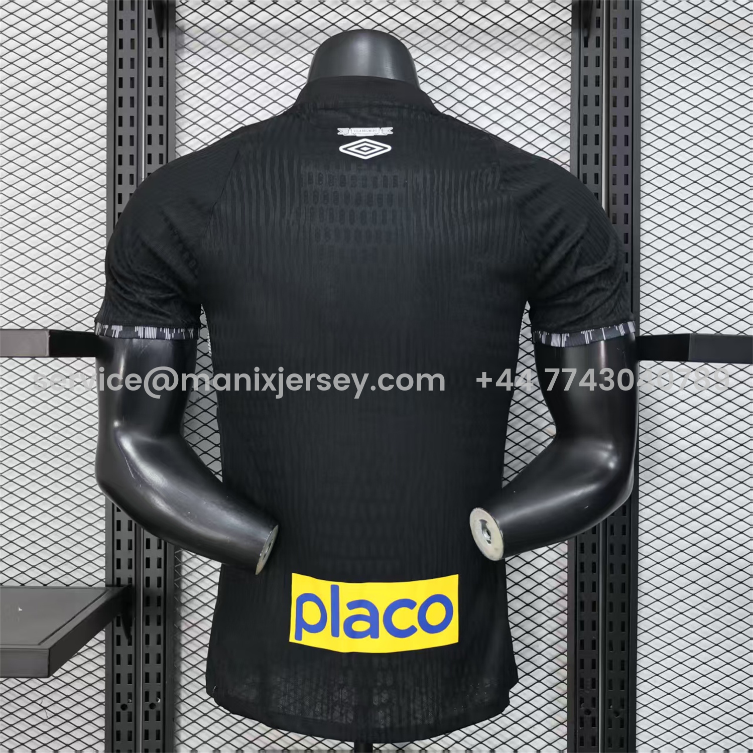 ManixJersey.com | Santos 2025-26 Goalkeeper 2 Black Jersey With Sponsors - Player Version -Customize Name, Number and Patch | Worldwide Shipping