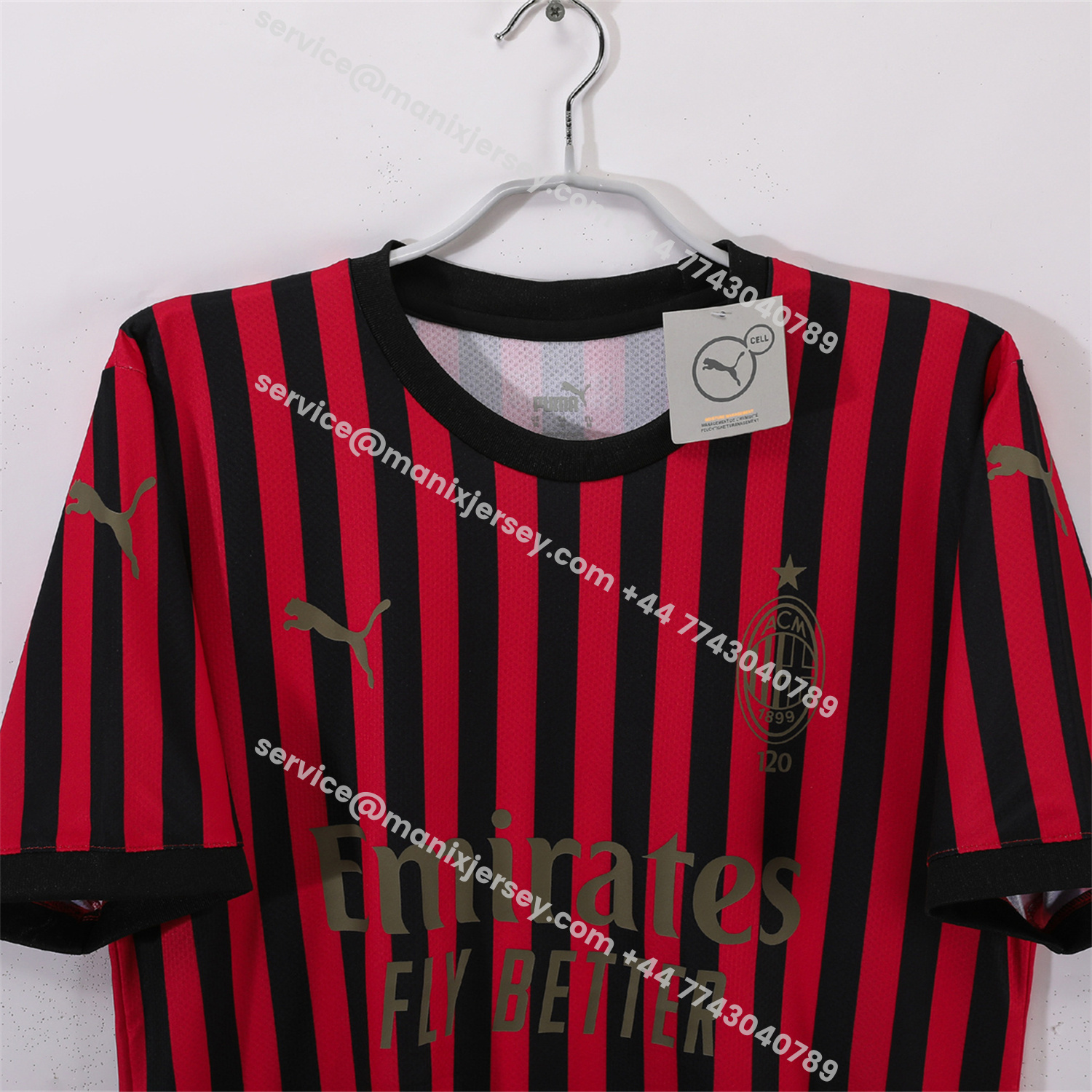 ManixJersey.com | Retro AC Milan 2019 120th Anniversary Home Jersey -Customize Name, Number and Patch | Worldwide Shipping