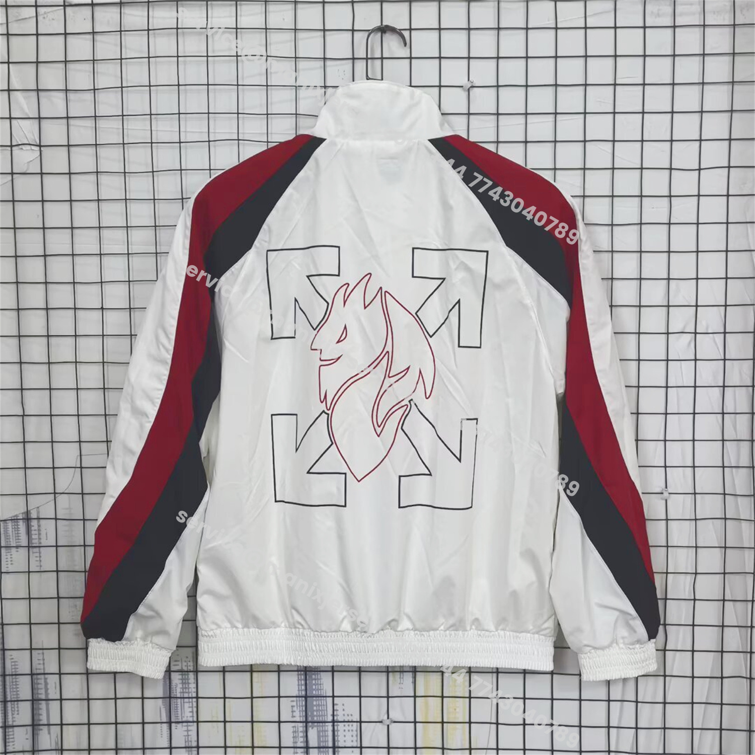 ManixJersey.com | AC Milan 25-26 Windbreaker Jacket - White And Red -Customize Name, Number and Patch | Worldwide Shipping