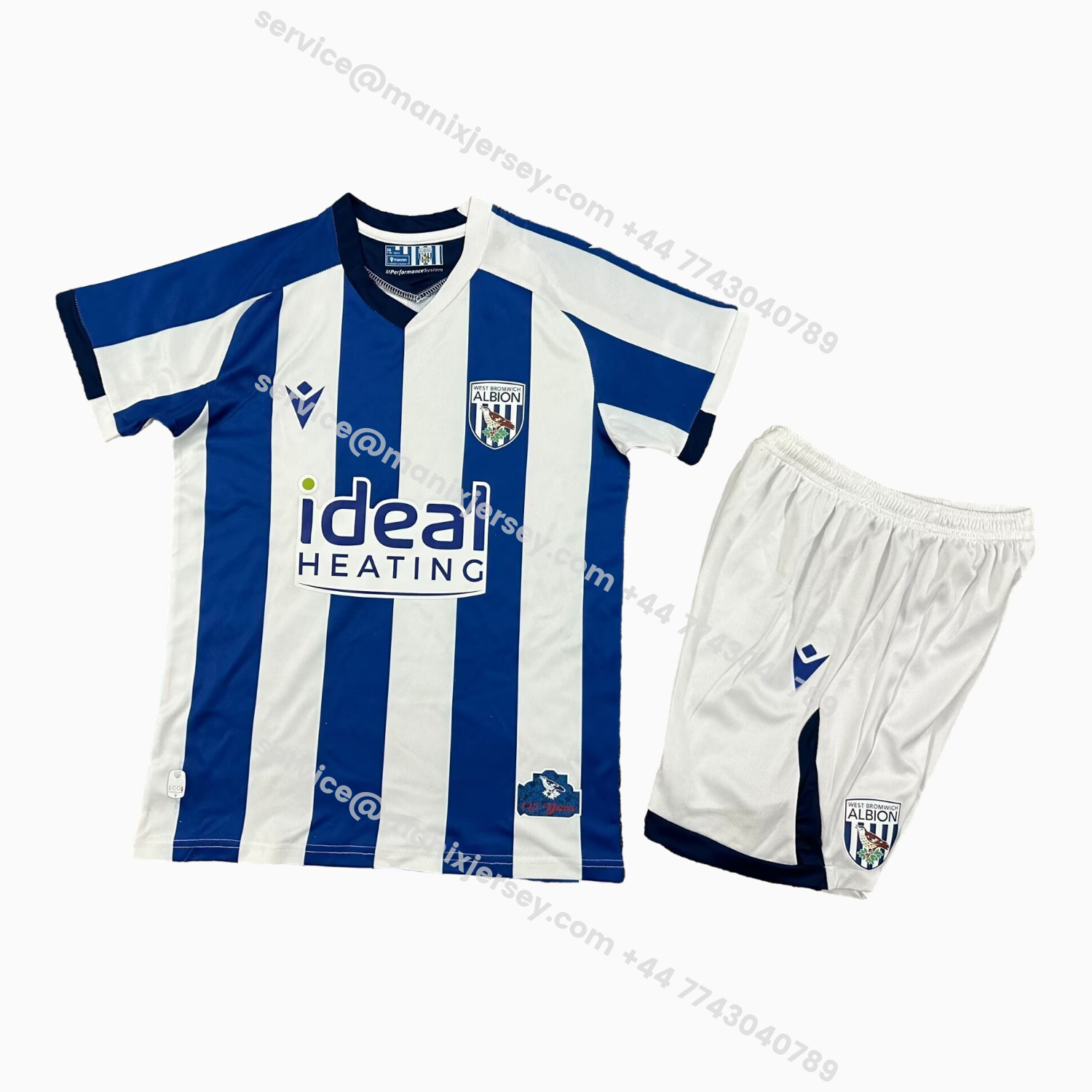 ManixJersey.com | West Bromwich Albion Home Away Kids Kit -Customize Name, Number and Patch | Worldwide Shipping