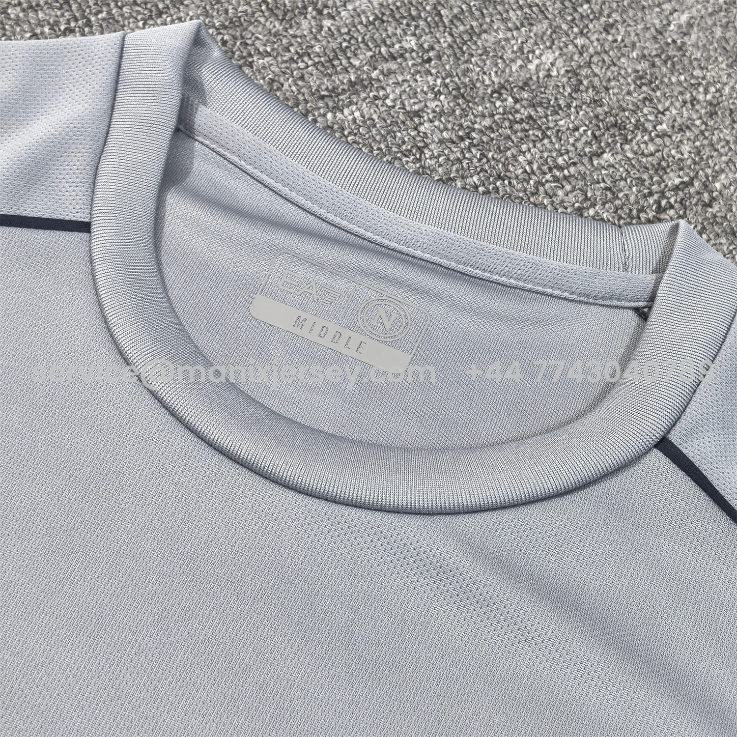 ManixJersey.com | Napoli 24-25 Grey Pre-Match Training Jersey - Fans Version -Customize Name, Number and Patch | Worldwide Shipping