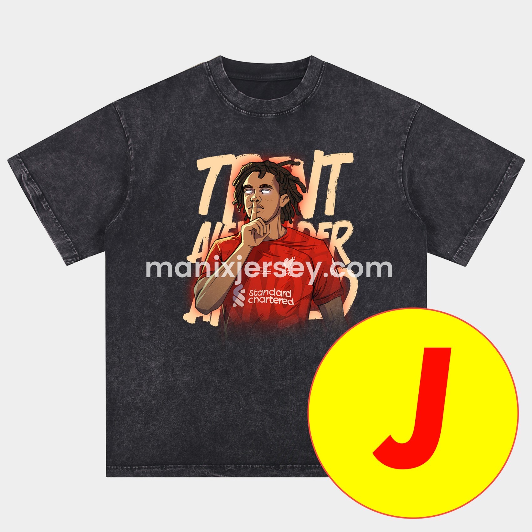 ManixJersey.com | Salah Liverpool Klopp Arnold Oversized Washed T-Shirt -Customize Name, Number and Patch | Worldwide Shipping