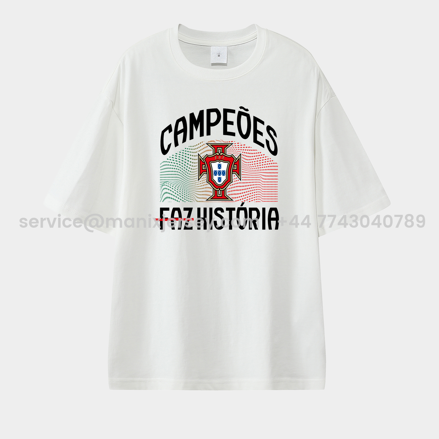 ManixJersey.com | Portugal UEFA Nations League Winner Unisex Pure Cotton T-shirt -Customize Name, Number and Patch | Worldwide Shipping