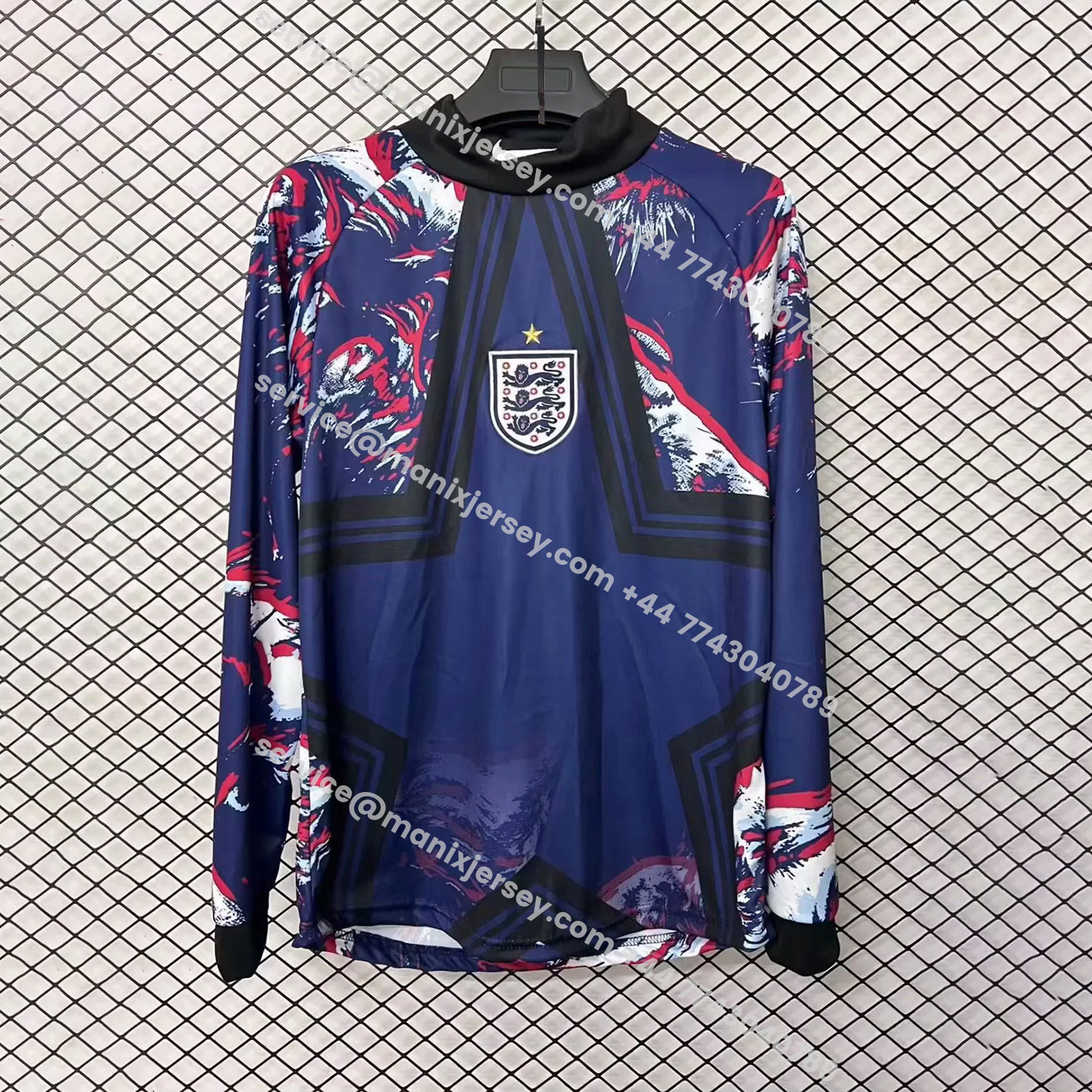 ManixJersey.com | England 2026 Hollywood Special Long Sleeves Jersey - Fans Version -Customize Name, Number and Patch | Worldwide Shipping