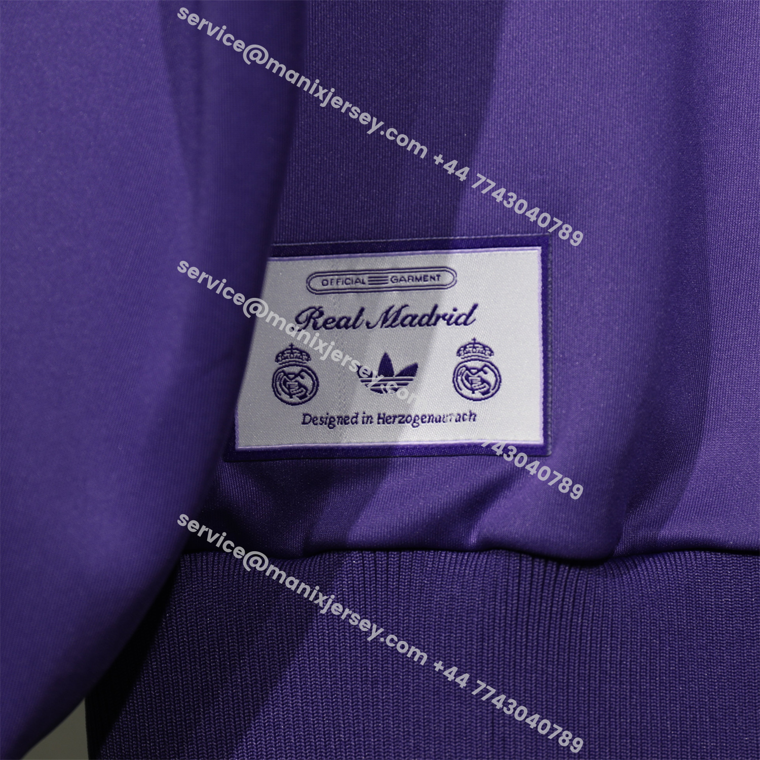 ManixJersey.com | Real Madrid 25-26 White Lines Training Set - Purple Top and Purple Pants -Customize Name, Number and Patch | Worldwide Shipping