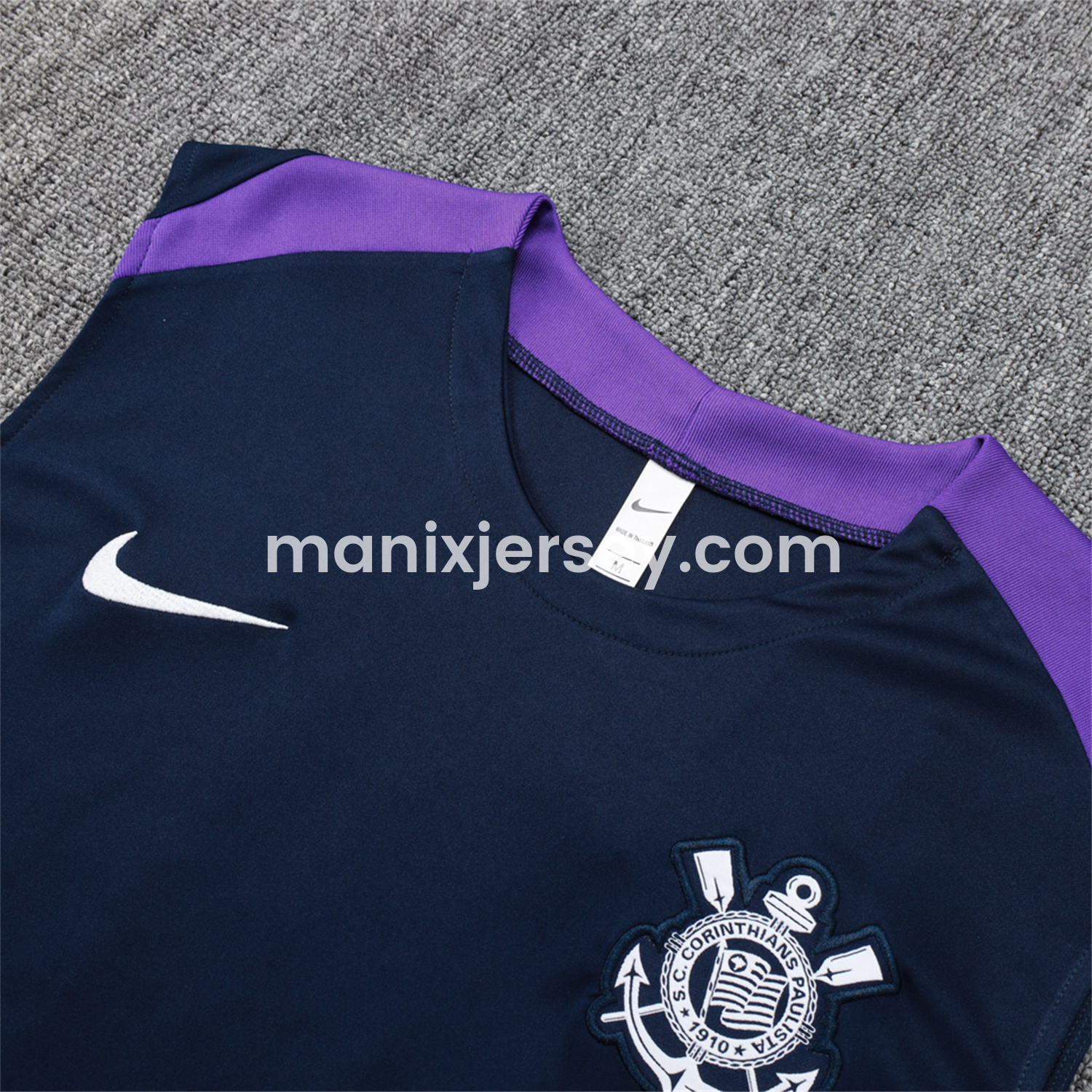 ManixJersey.com | Corinthians 25-26 Vest Training Set - Deep Blue Black Vest and Shorts -Customize Name, Number and Patch | Worldwide Shipping