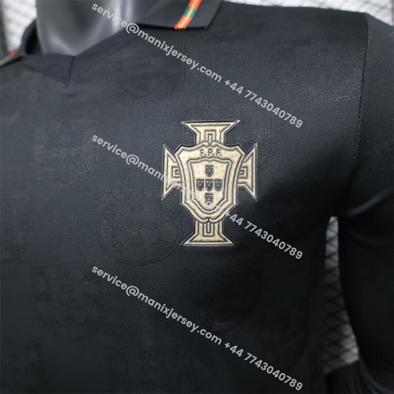ManixJersey.com | Portugal 2026 Away Black Long Sleeves Jersey - Player Version -Customize Name, Number and Patch | Worldwide Shipping