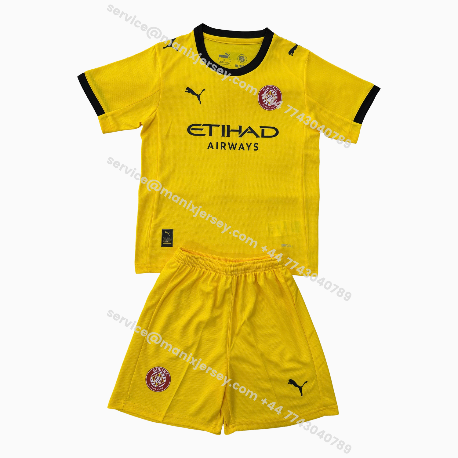 ManixJersey.com | Girona 25-26 Away Kids Kit -Customize Name, Number and Patch | Worldwide Shipping