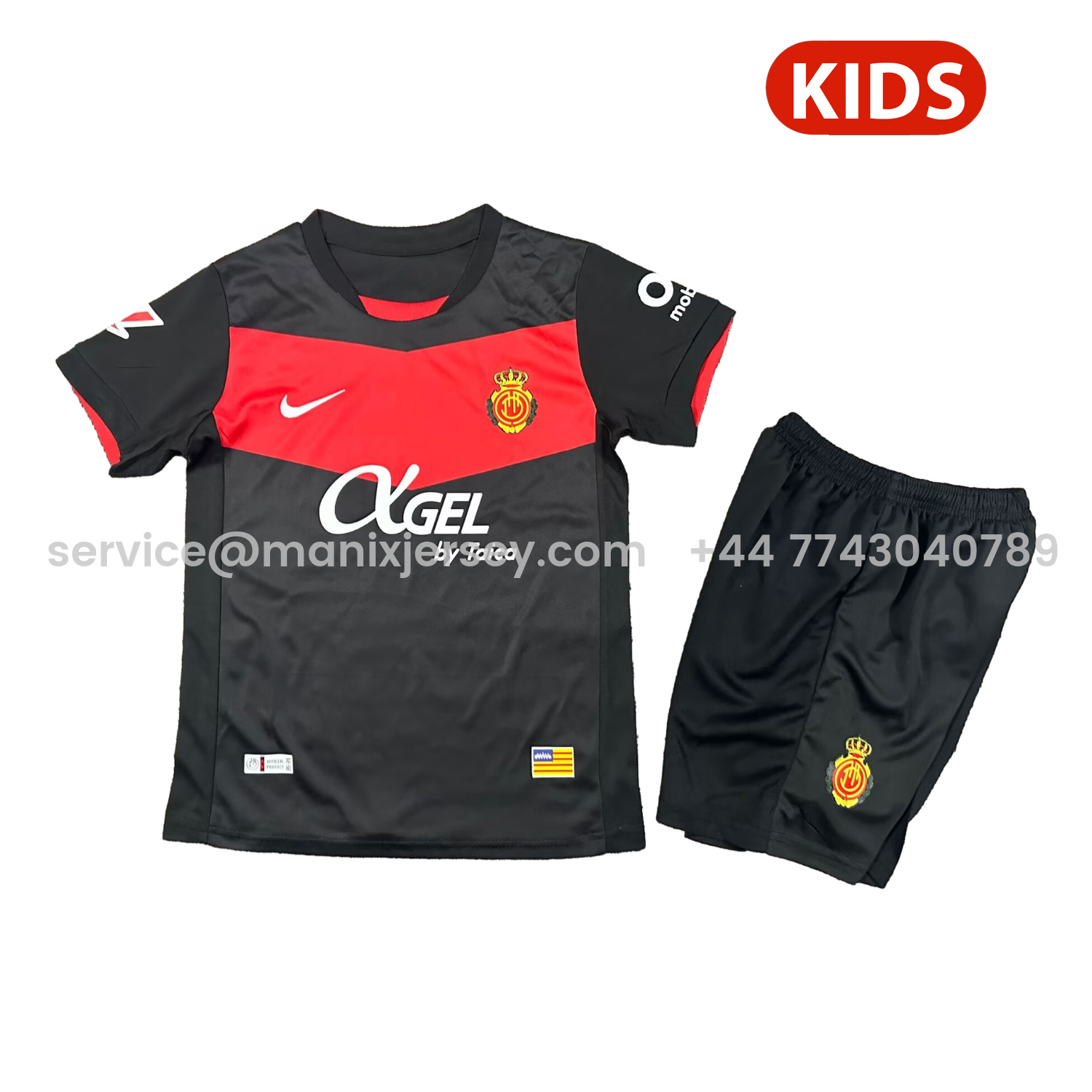 ManixJersey.com | Mallorca 25-26 Third Black Kids Kit -Customize Name, Number and Patch | Worldwide Shipping