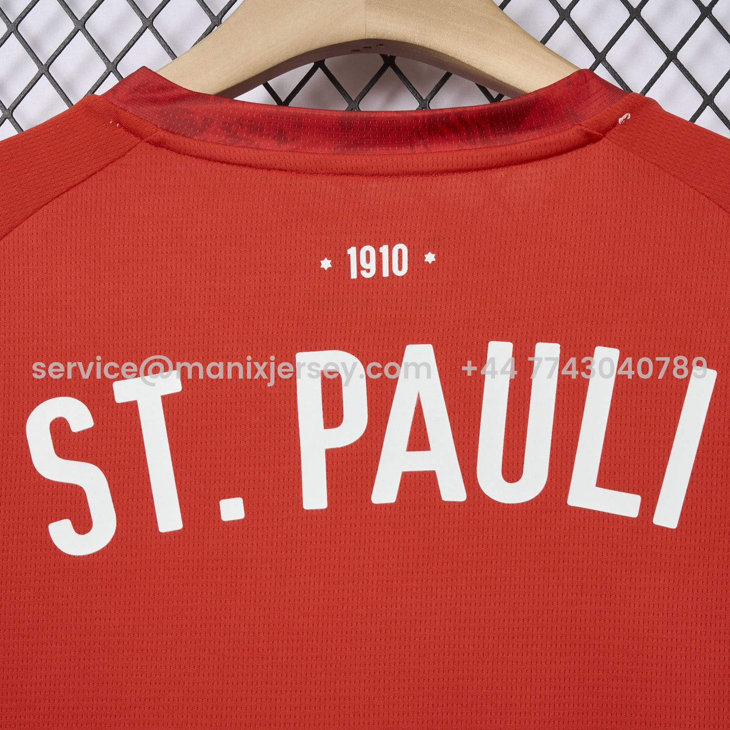 ManixJersey.com | St. Pauli 25-26 Fourth Red Jersey - Fans Version -Customize Name, Number and Patch | Worldwide Shipping