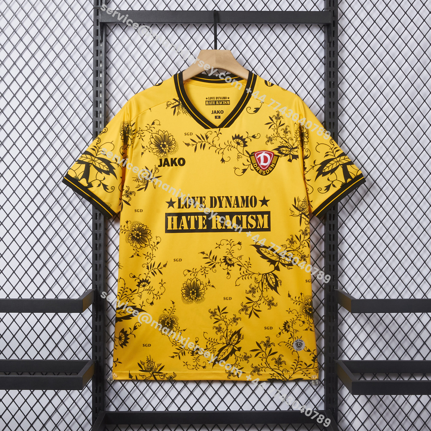 ManixJersey.com | Dynamo Dresden 25-26 HATE RACISM Special Jersey - Fans Version -Customize Name, Number and Patch | Worldwide Shipping