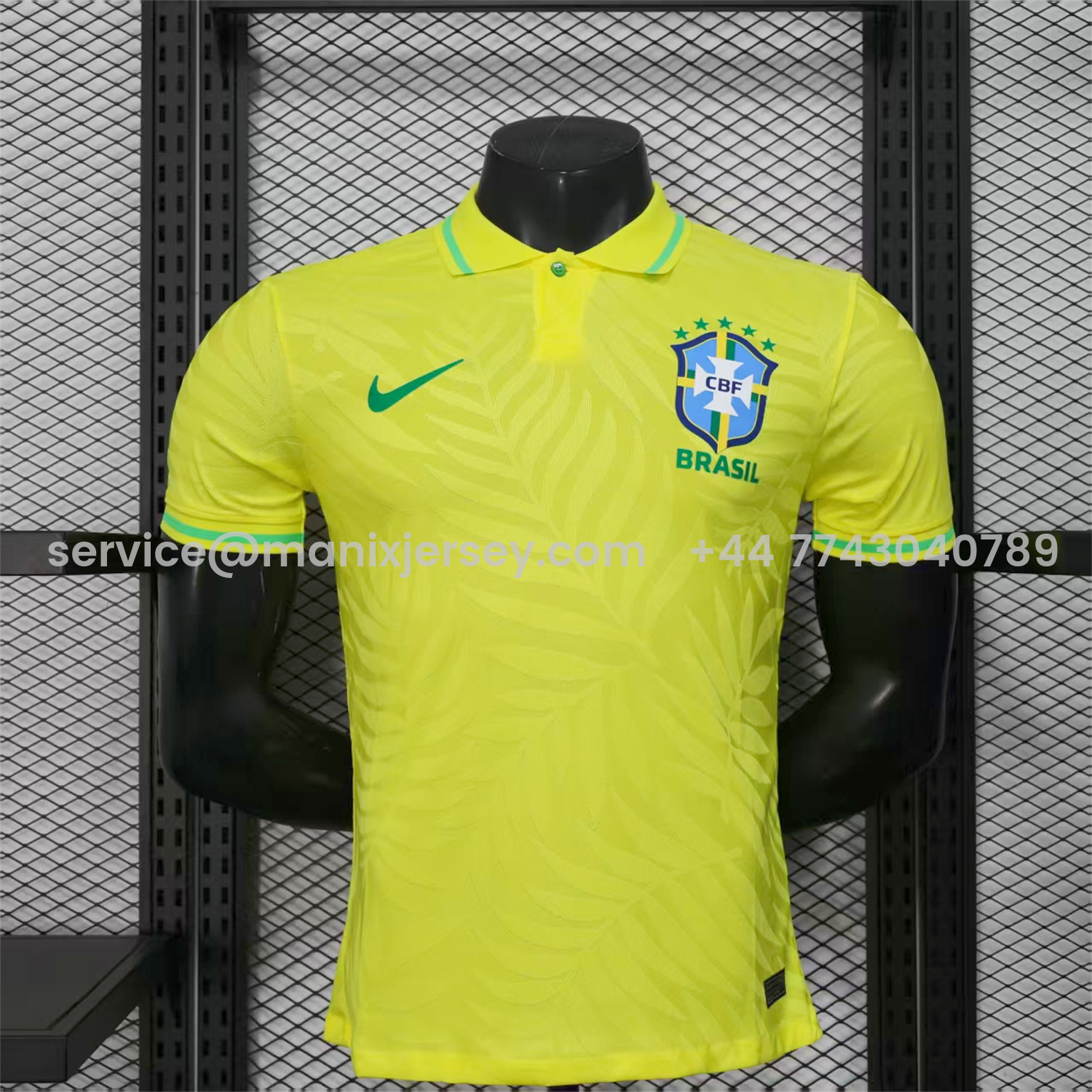 ManixJersey.com | Brazil 25-26 Fern Yellow Polo Jersey - Player Version -Customize Name, Number and Patch | Worldwide Shipping