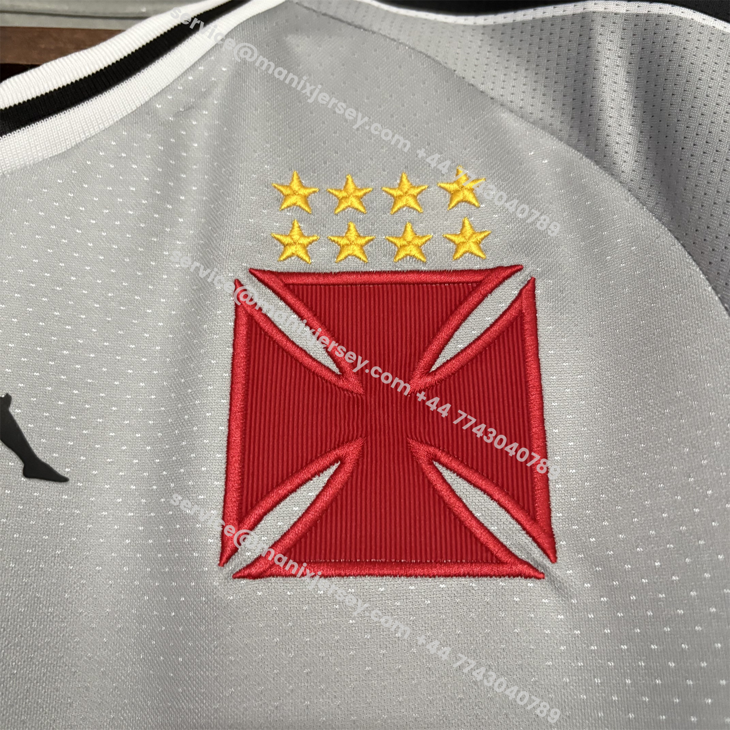 ManixJersey.com | Vasco da Gama 25-26 Grey Pre-Match Jersey - Fans Version -Customize Name, Number and Patch | Worldwide Shipping
