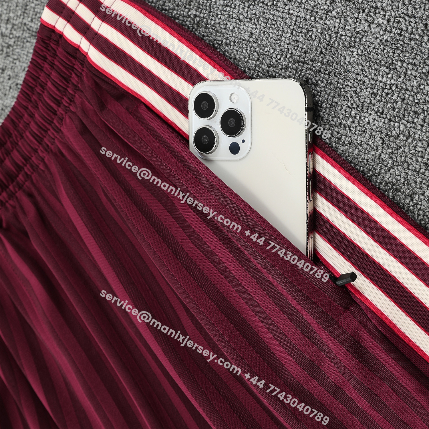 ManixJersey.com | Bayern Munich 25-26 Vest Training Set - Wine Red Lines Vest & Wine Red Lines Shorts -Customize Name, Number and Patch | Worldwide Shipping