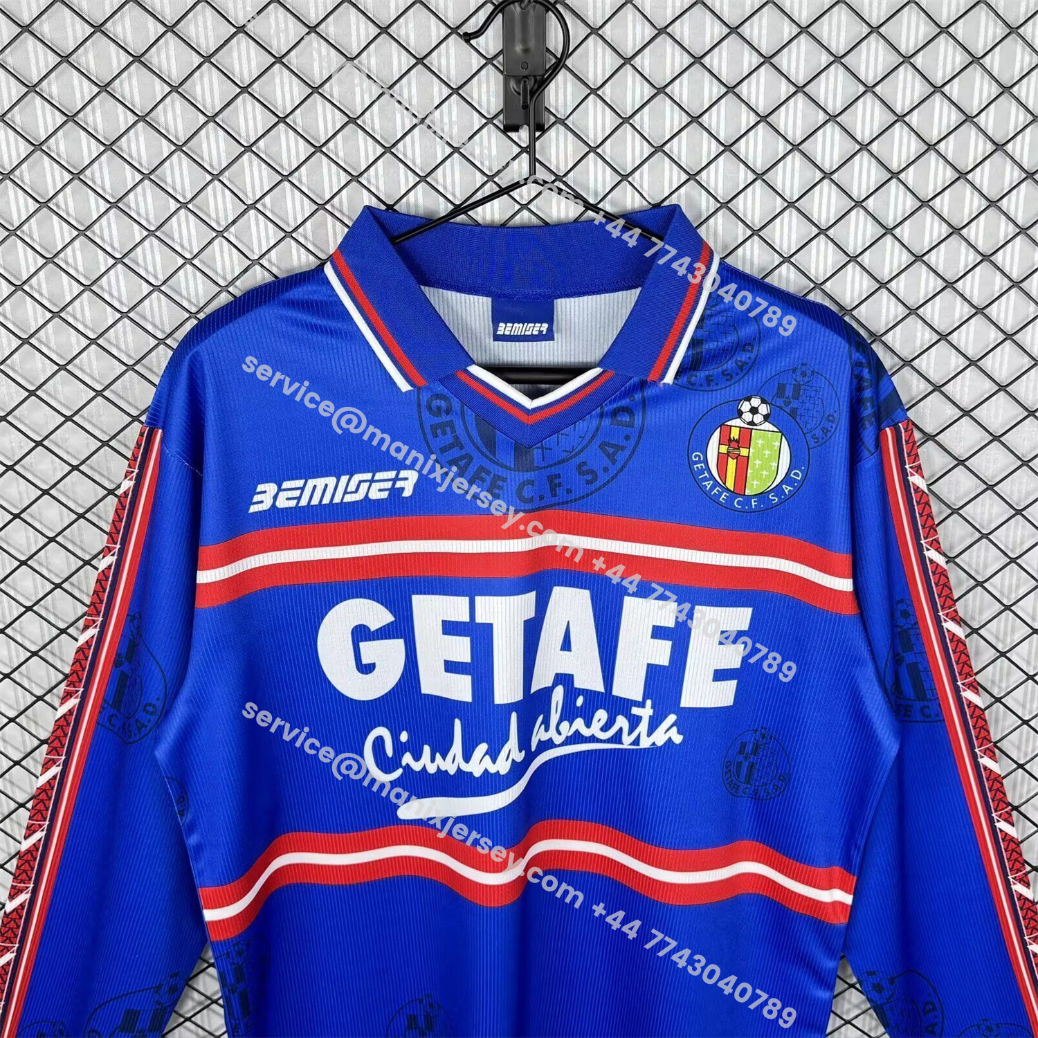 ManixJersey.com | Retro Getafe 1998-99 Home Long Sleeves Jersey -Customize Name, Number and Patch | Worldwide Shipping