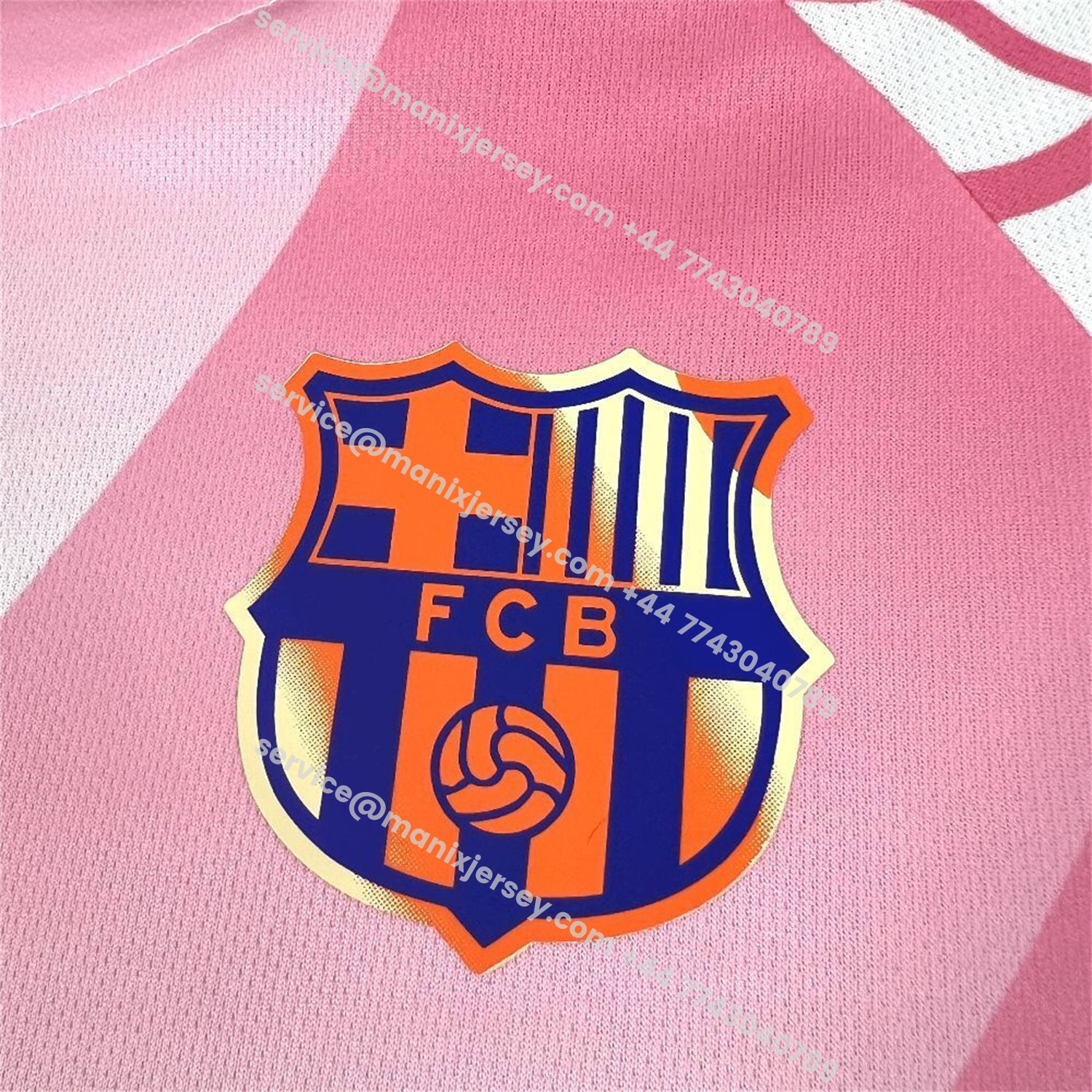 ManixJersey.com | Barcelona 25-26 Pink And White Special Jersey - Fans Version -Customize Name, Number and Patch | Worldwide Shipping