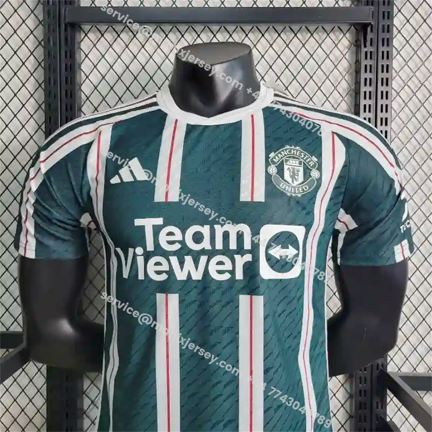 ManixJersey.com | Retro Manchester United 2023-24 Away Green Jersey - Player Version -Customize Name, Number and Patch | Worldwide Shipping