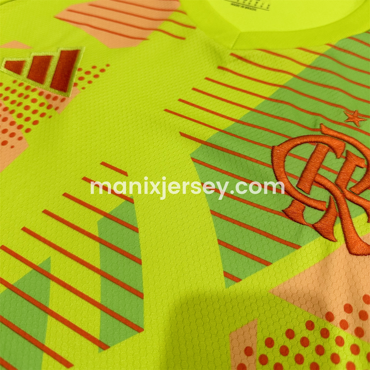 ManixJersey.com | Flamengo 25-26 Yellow Green Goalkeeper Jersey - Fans Version -Customize Name, Number and Patch | Worldwide Shipping