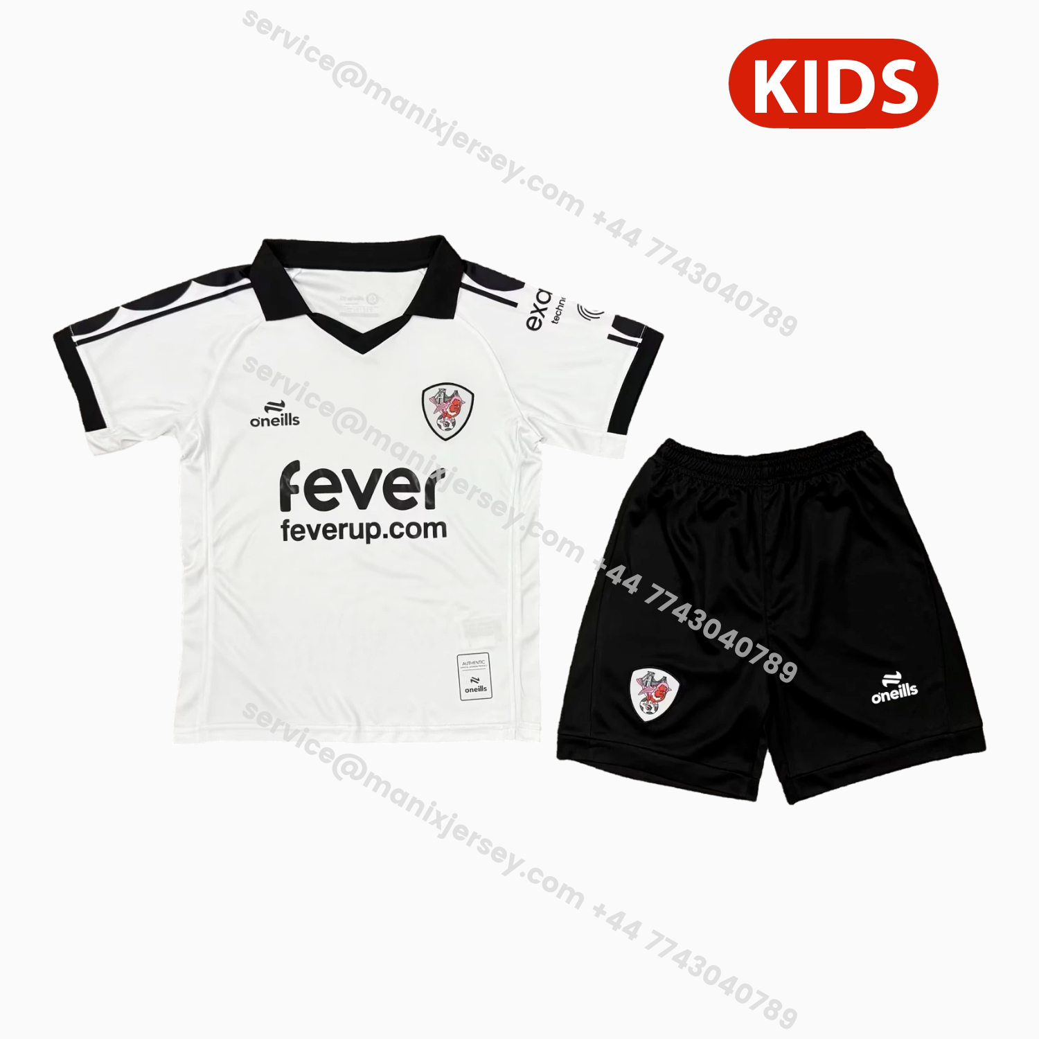 ManixJersey.com | Bristol City 25-26 Away White Kids Kit -Customize Name, Number and Patch | Worldwide Shipping