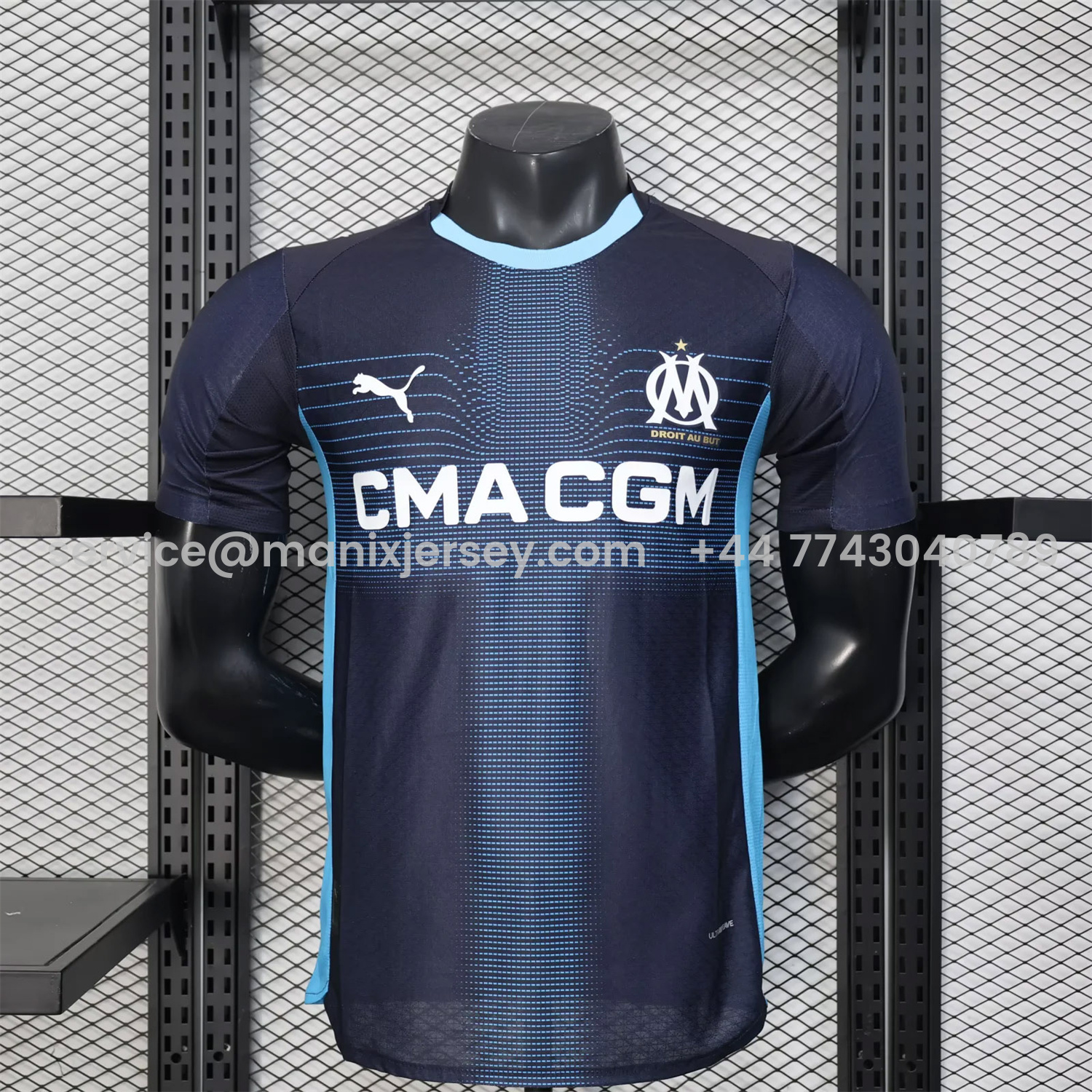 ManixJersey.com | Marseille 25-26 Away Jersey - Player Version -Customize Name, Number and Patch | Worldwide Shipping