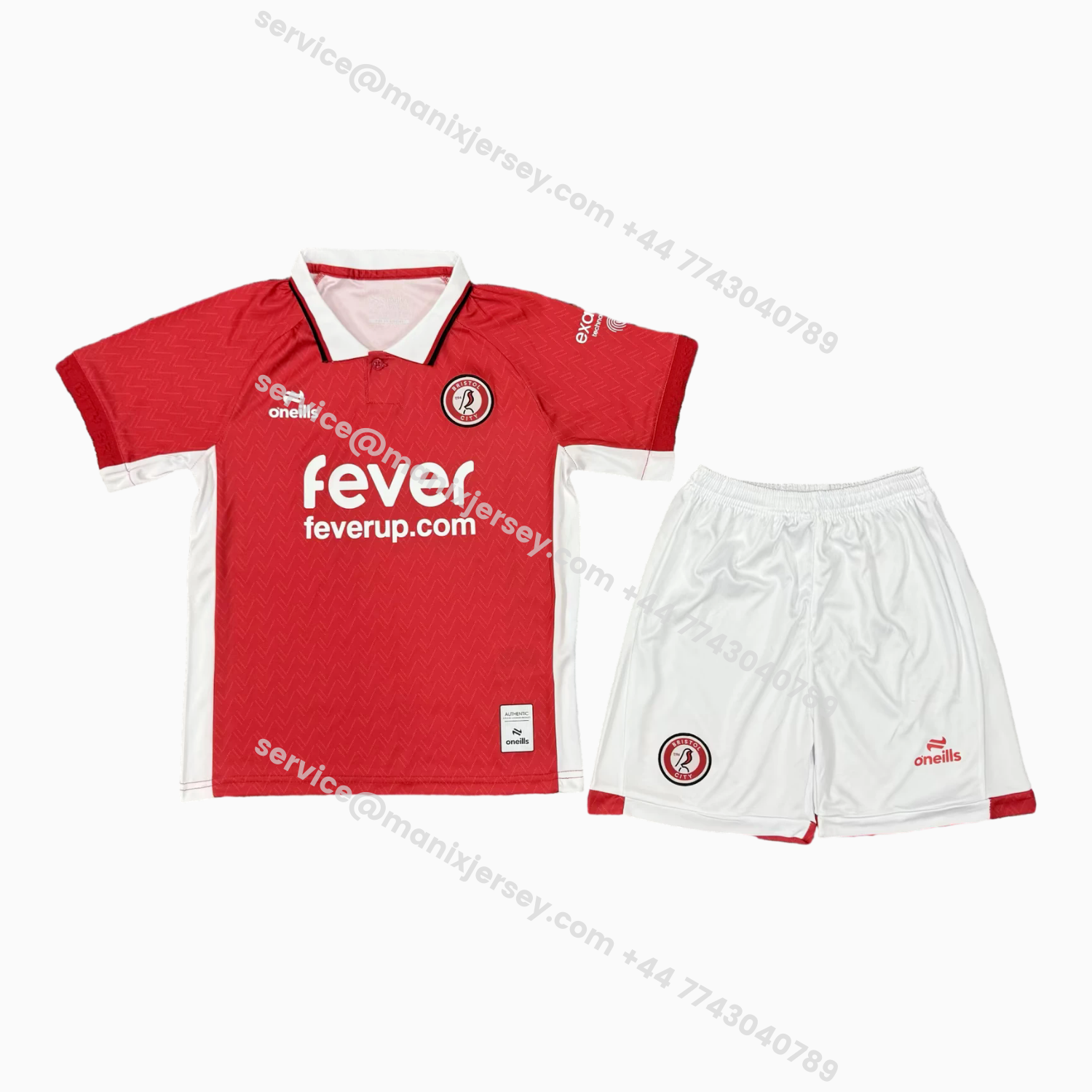 ManixJersey.com | Bristol City 25-26 Home Red Kids Kit -Customize Name, Number and Patch | Worldwide Shipping