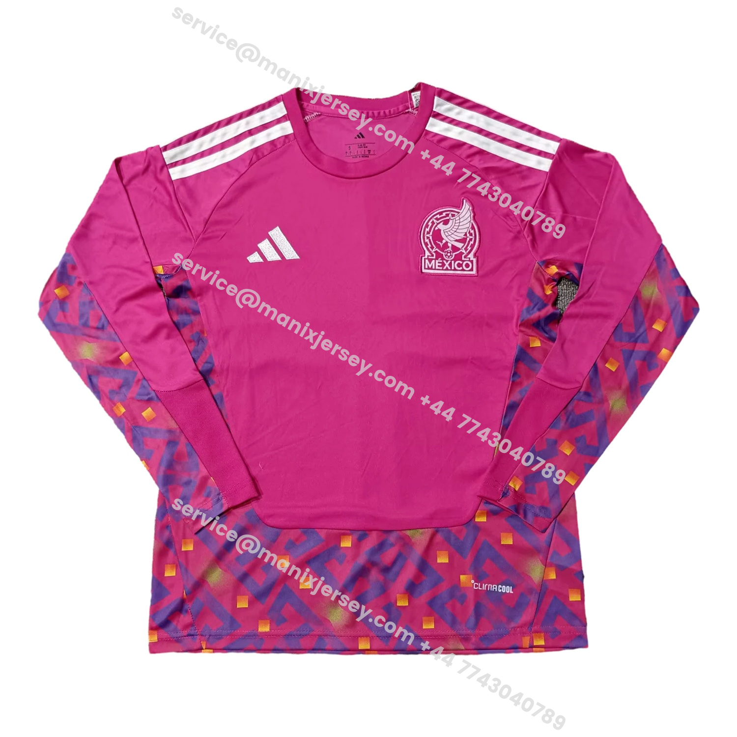 ManixJersey.com | Mexico 25-26 Pink Goalkeeper Long Sleeves Jersey (Leaked Version) - Fans Version -Customize Name, Number and Patch | Worldwide Shipping