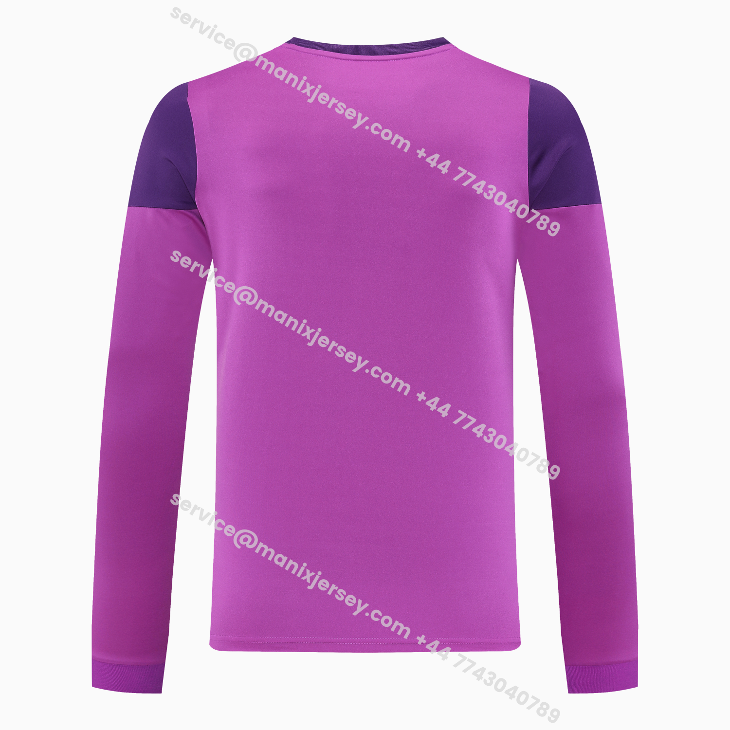 ManixJersey.com | Real Madrid 25-26 Longt-Sleeve Training Set - Purple Top & Purple Shorts -Customize Name, Number and Patch | Worldwide Shipping