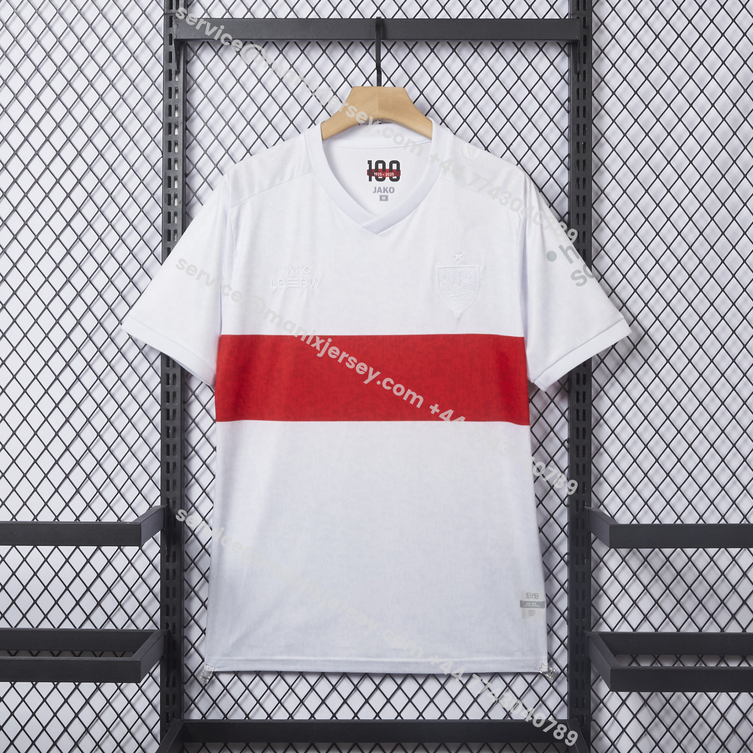 ManixJersey.com | 【Embroidered Team Badge】Stuttgart 25-26 100th Anniversary Jersey - Fans Version -Customize Name, Number and Patch | Worldwide Shipping