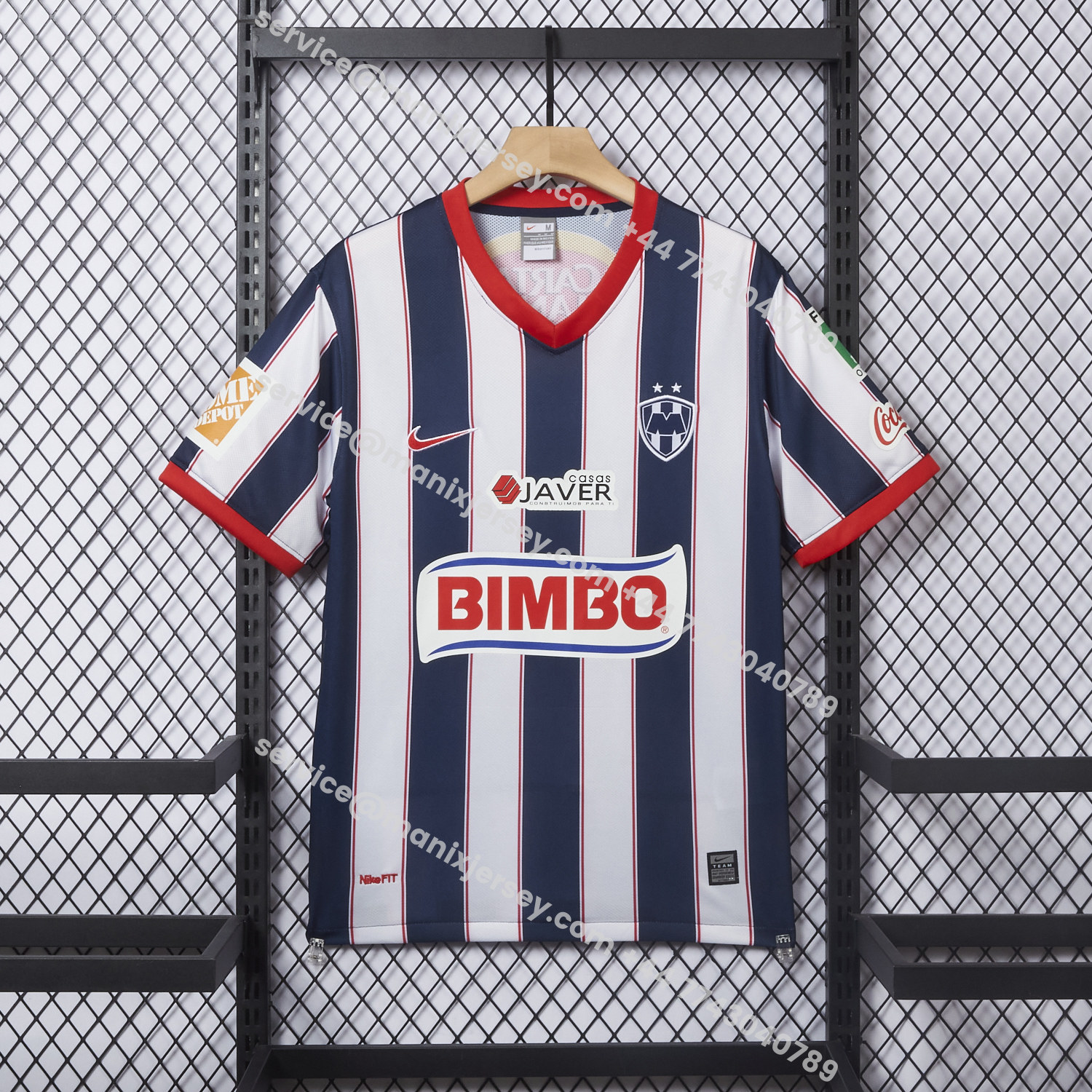 ManixJersey.com | Retro Rayados Monterrey 09-10 Home Jersey -Customize Name, Number and Patch | Worldwide Shipping