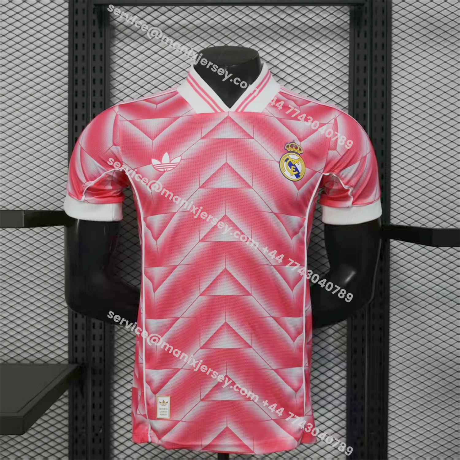 ManixJersey.com | Real Madrid 25-26 Refracted Pink Light White Special Jersey - Player Version -Customize Name, Number and Patch | Worldwide Shipping