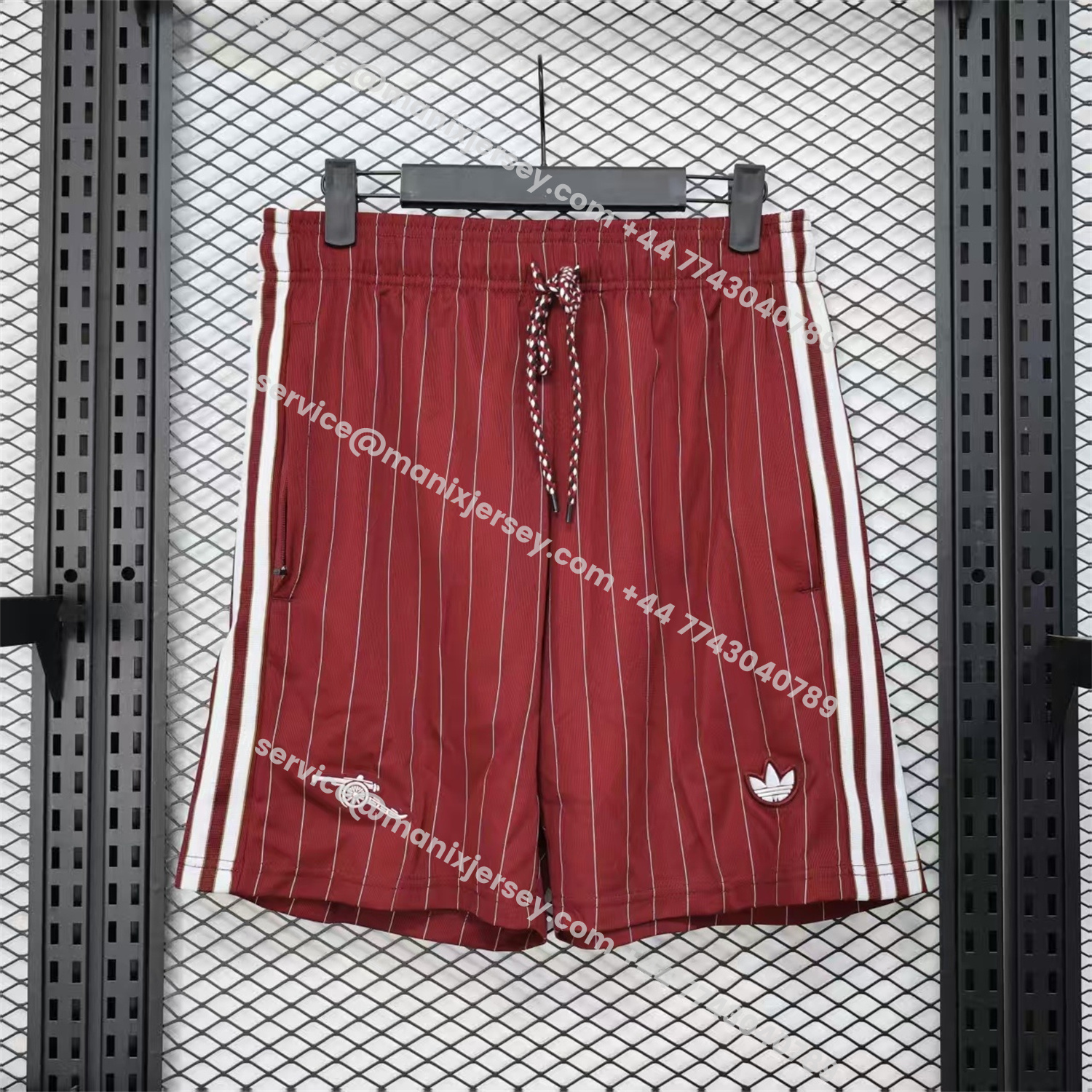 ManixJersey.com | Arsenal 25-26 Trefoil Red Travel Shorts - Player Version -Customize Name, Number and Patch | Worldwide Shipping