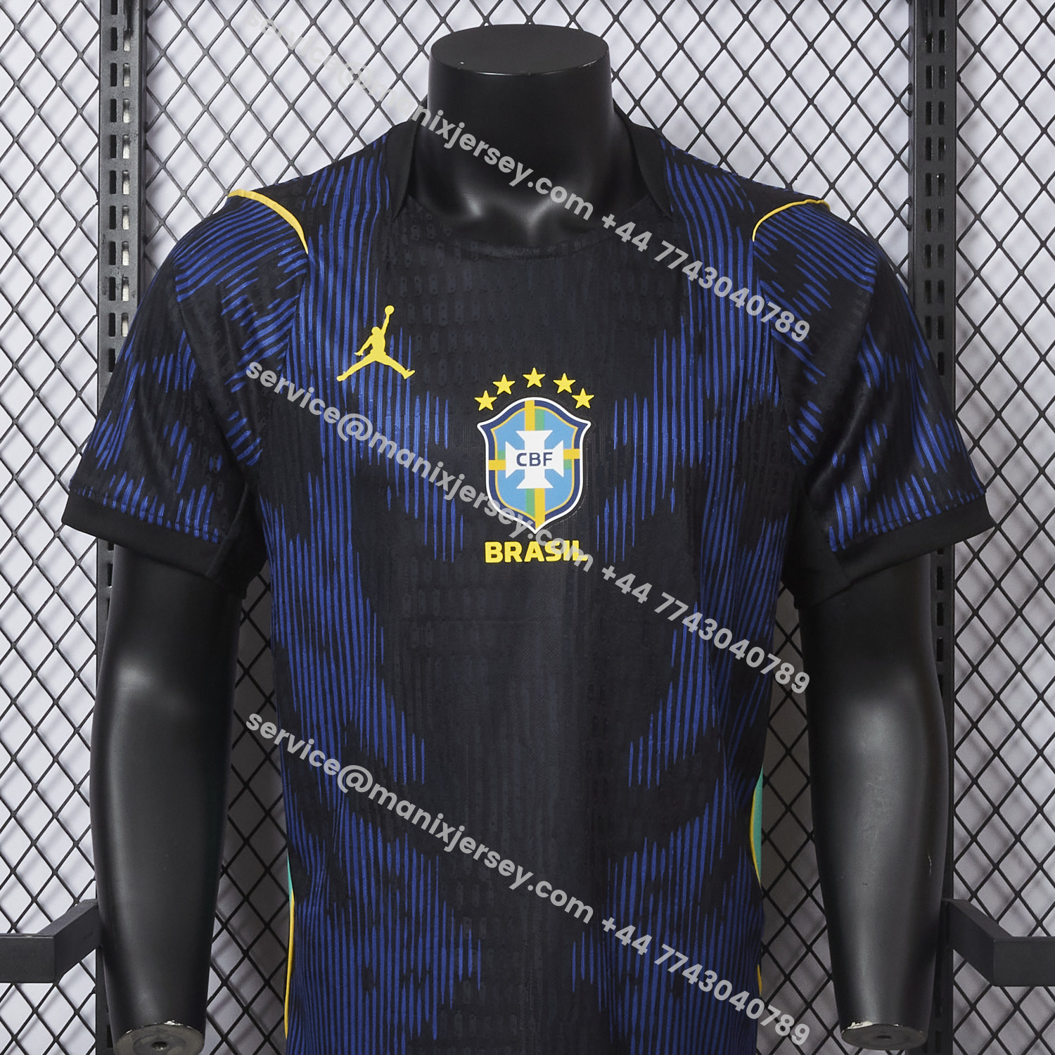ManixJersey.com | Brazil 2026 Away Blue Jersey - Player Version -Customize Name, Number and Patch | Worldwide Shipping