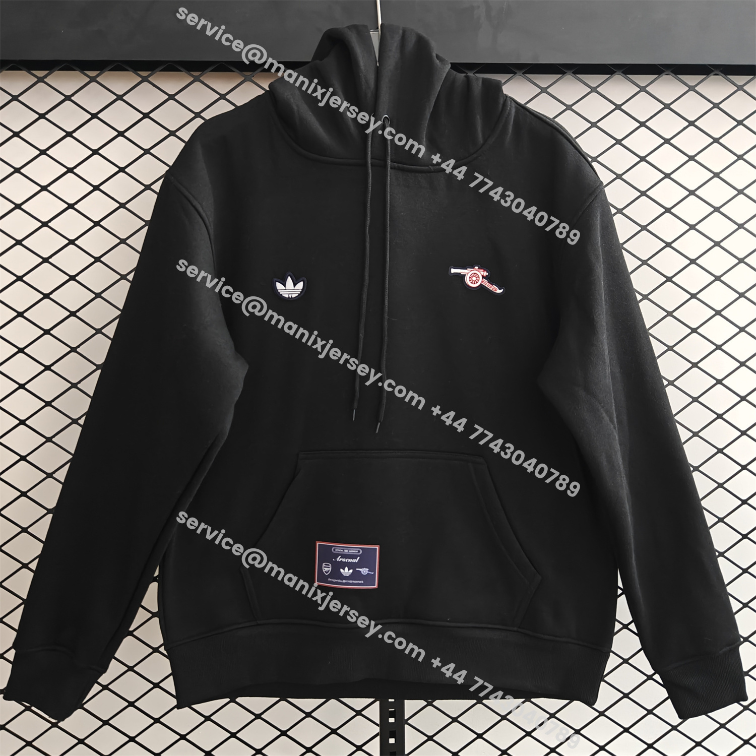 ManixJersey.com | Arsenal 25-26 Originals Terrace Icon Unisex Pullover Hoodie -Customize Name, Number and Patch | Worldwide Shipping
