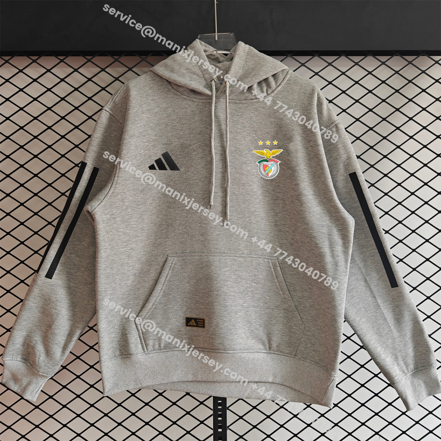 ManixJersey.com | Benfica 25-26 Home Unisex Pullover Hoodie -Customize Name, Number and Patch | Worldwide Shipping