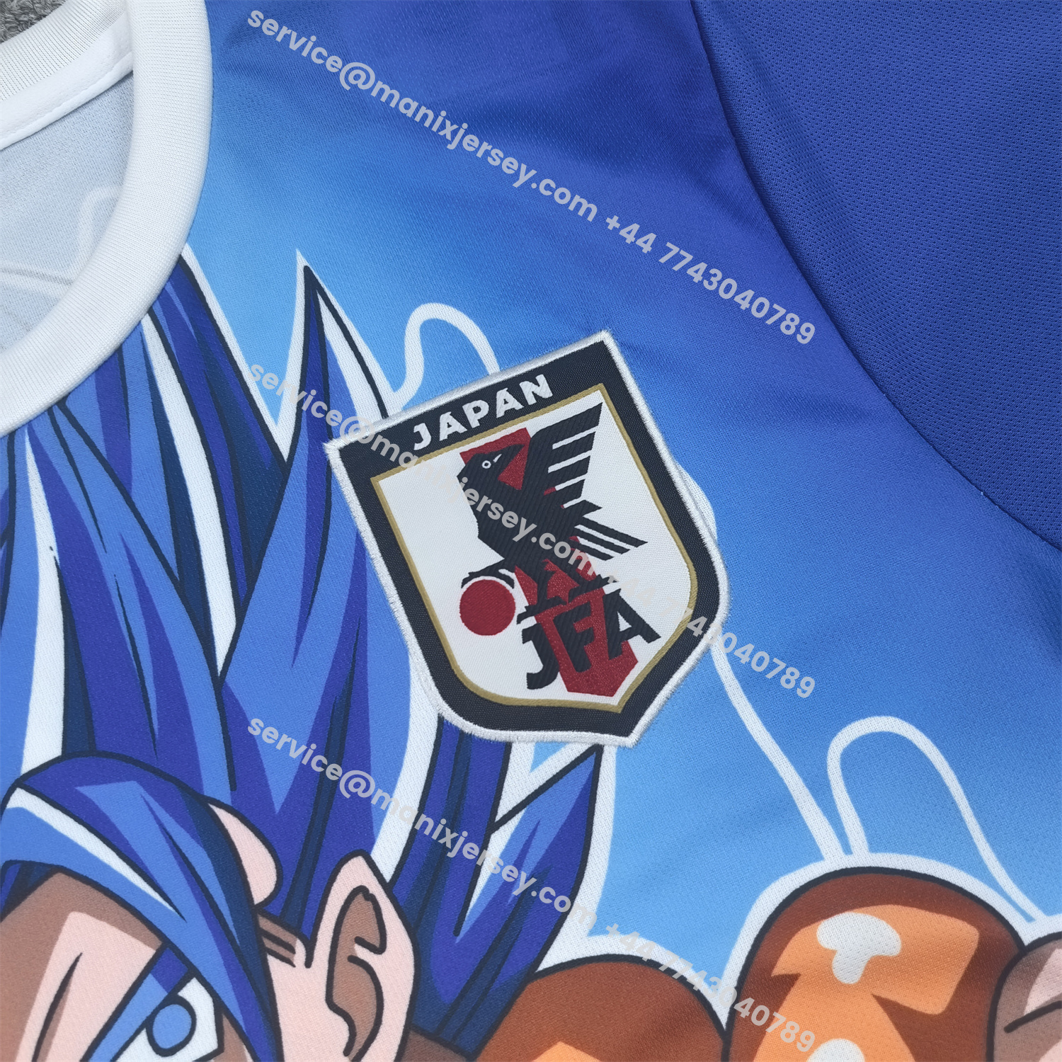 ManixJersey.com | Japan 25-26 Vegeta Super Saiyan Blue Jersey - Fans Version -Customize Name, Number and Patch | Worldwide Shipping