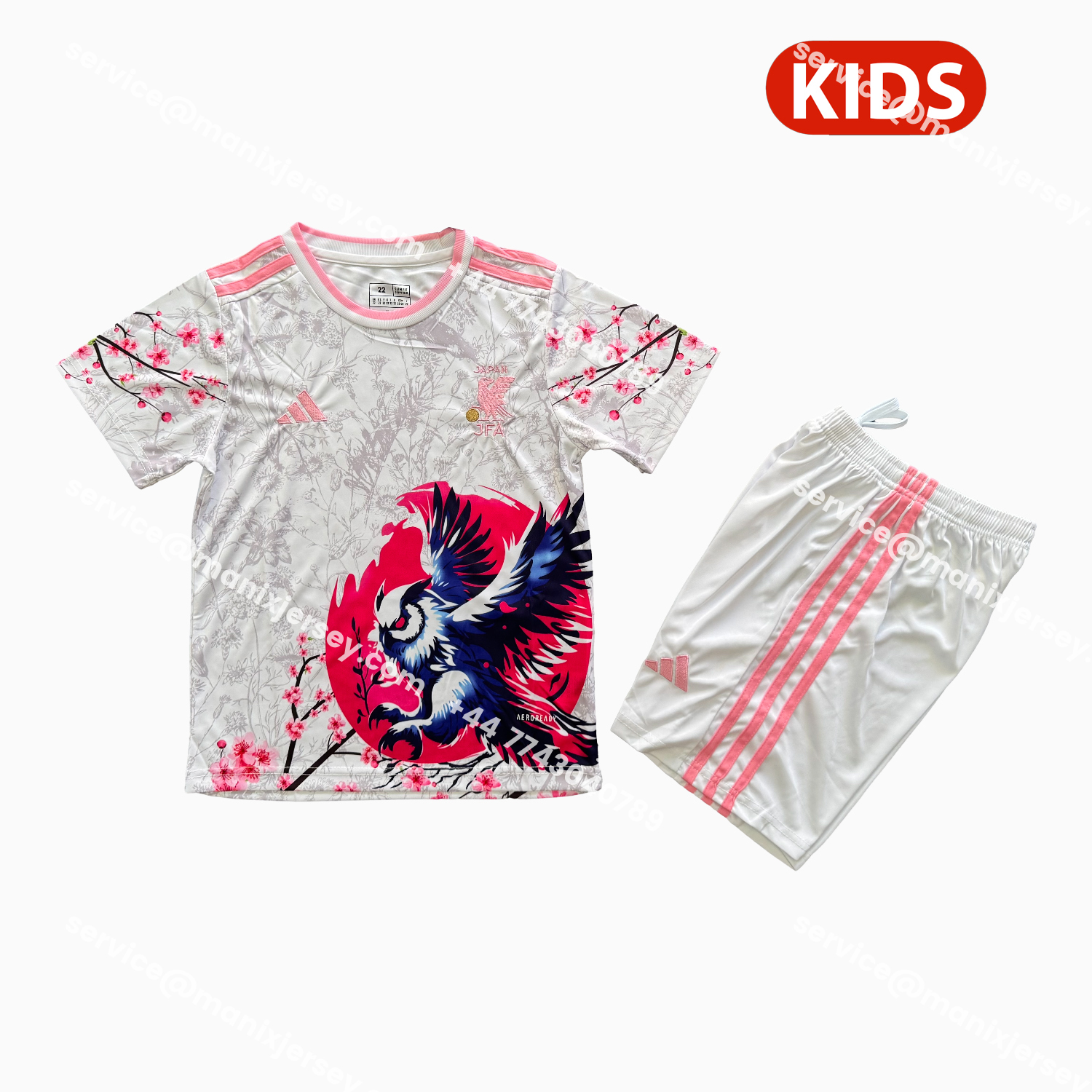 ManixJersey.com | Japan 25-26 Owl Pink Special Kids Kit -Customize Name, Number and Patch | Worldwide Shipping