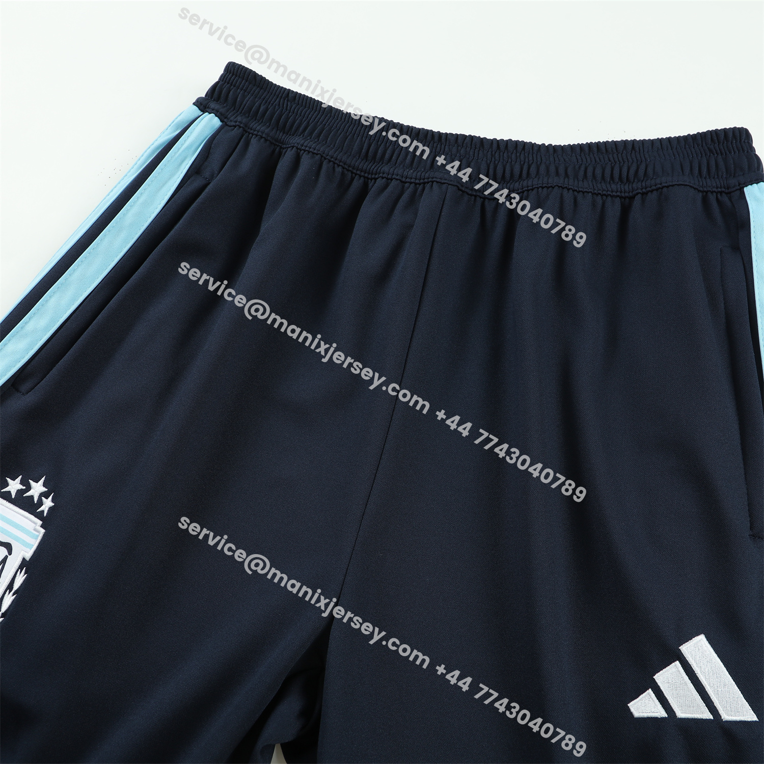 ManixJersey.com | Argentina 2026 Long Sleeve Training Set - Blue Black Top & Pants -Customize Name, Number and Patch | Worldwide Shipping