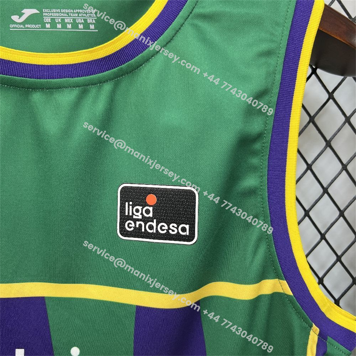 ManixJersey.com | Malaga 25-26 Green Basketball Training Vest - Fans Version -Customize Name, Number and Patch | Worldwide Shipping