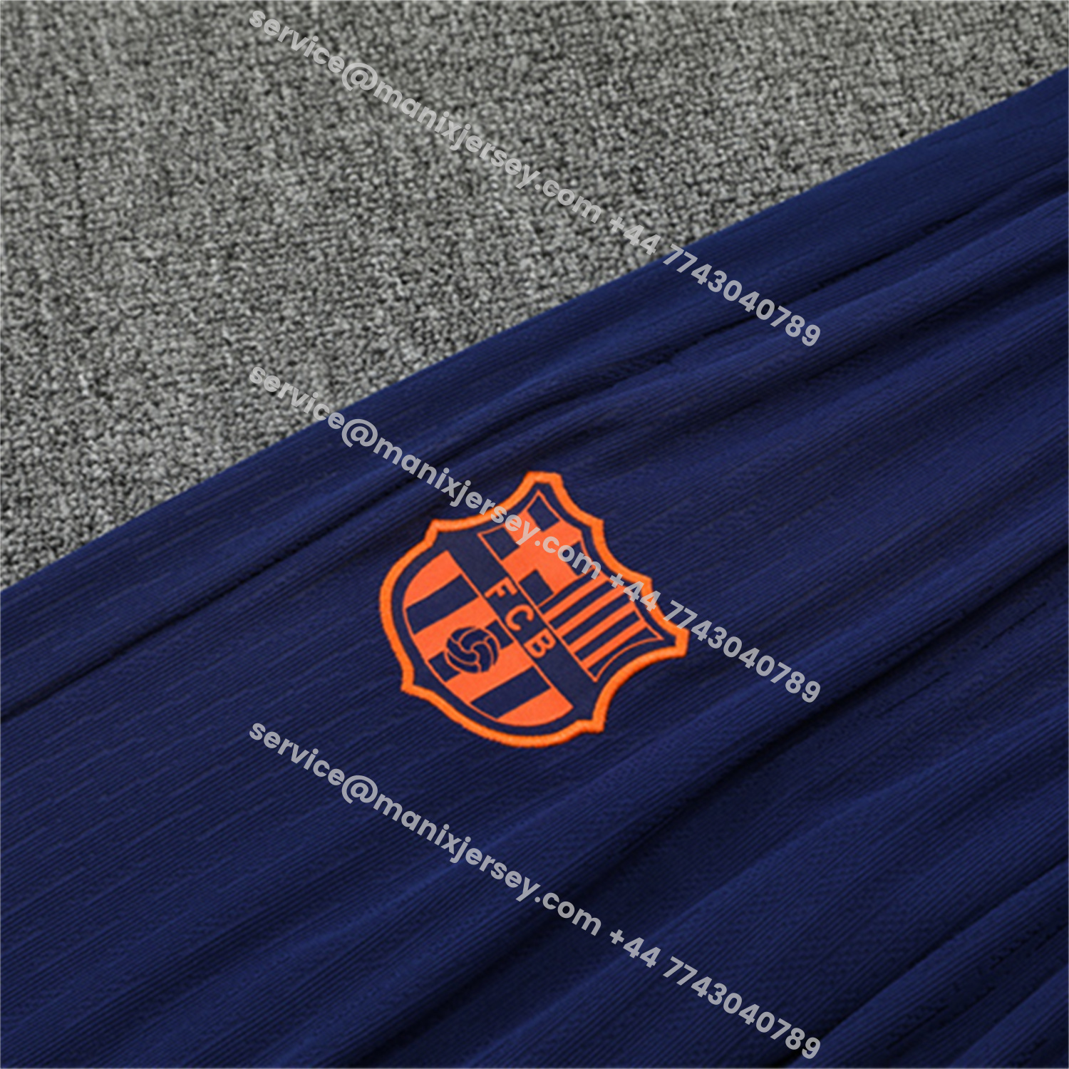 ManixJersey.com | Barcelona 25-26 Kids Long Sleeve Training Set - Red Blue Line Top & Blue Pants -Customize Name, Number and Patch | Worldwide Shipping