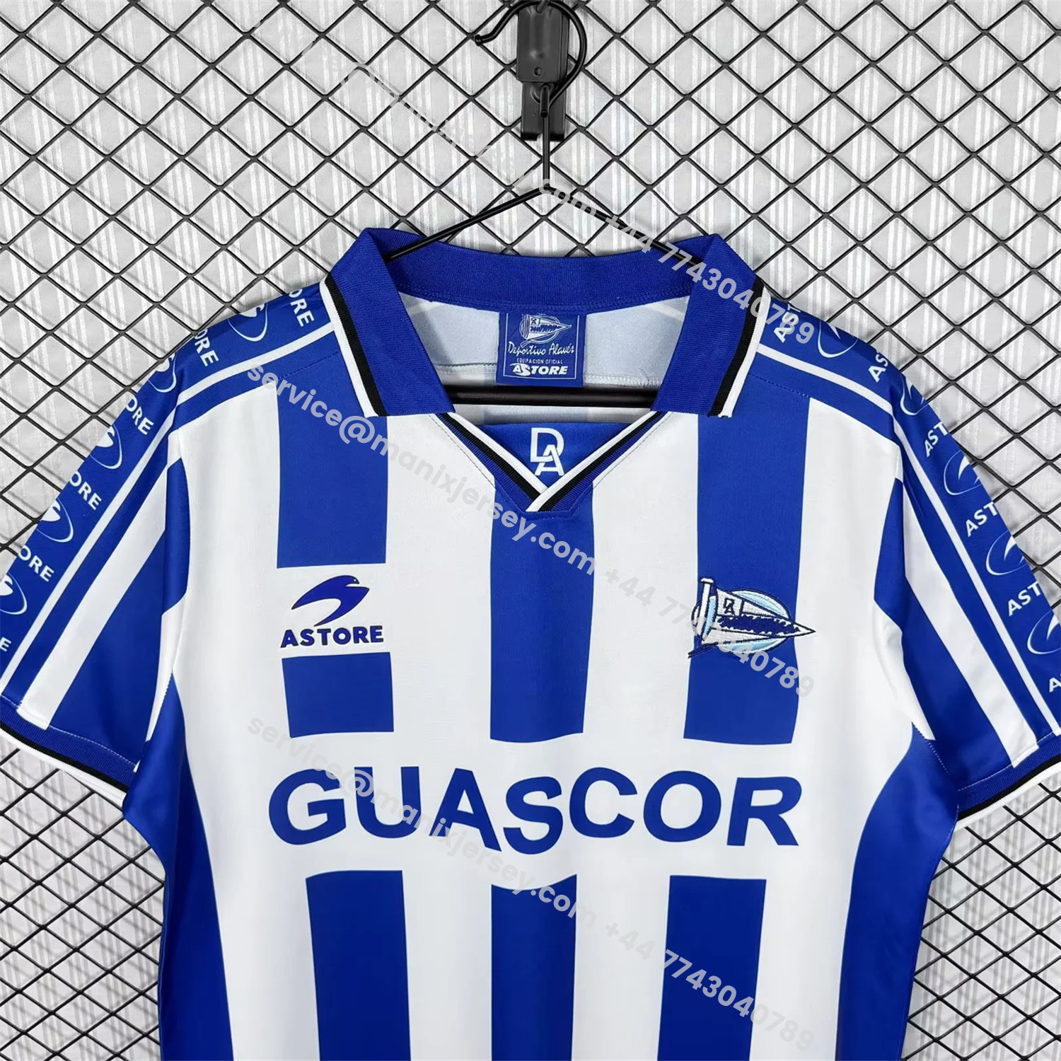 ManixJersey.com | Retro Deportivo Alavés 1998-99 Home Jersey -Customize Name, Number and Patch | Worldwide Shipping