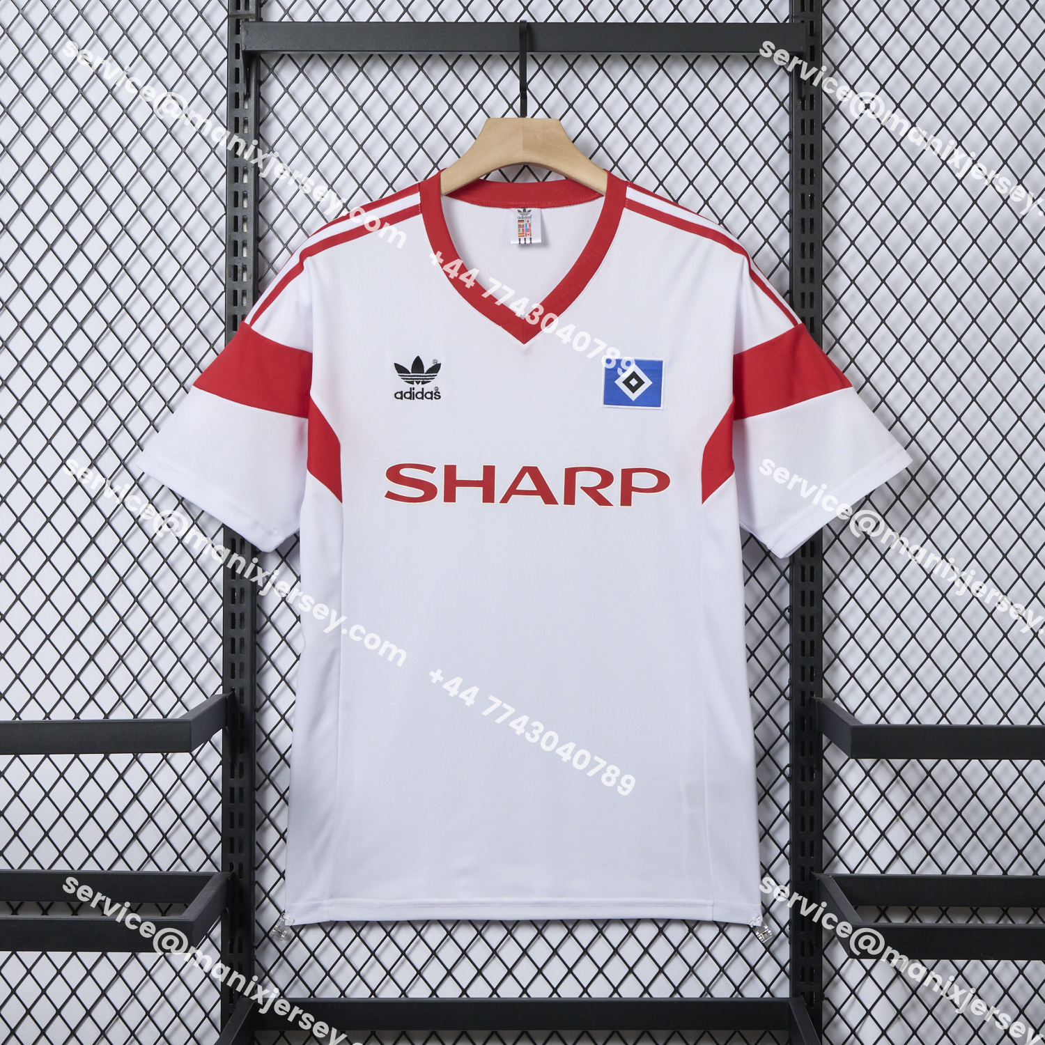 ManixJersey.com | Retro Hamburger SV 1988 Home Jersey -Customize Name, Number and Patch | Worldwide Shipping
