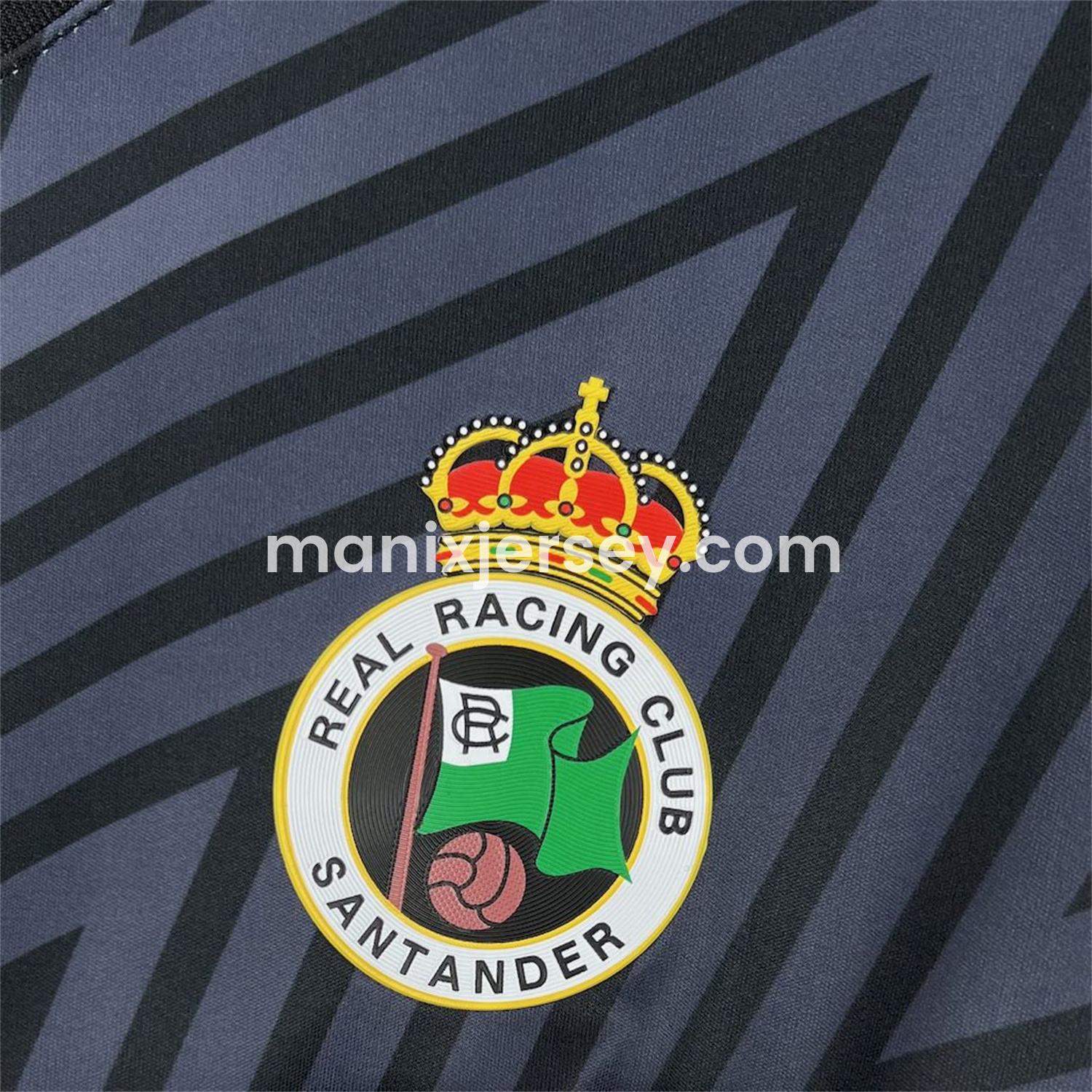 ManixJersey.com | Racing de Santander 24-25 Black Goalkeeper Jersey - Fans Version -Customize Name, Number and Patch | Worldwide Shipping