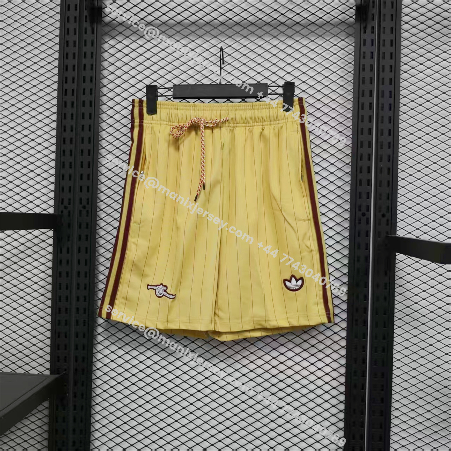 ManixJersey.com | Arsenal 25-26 Trefoil Yellow Travel Shorts - Player Version -Customize Name, Number and Patch | Worldwide Shipping