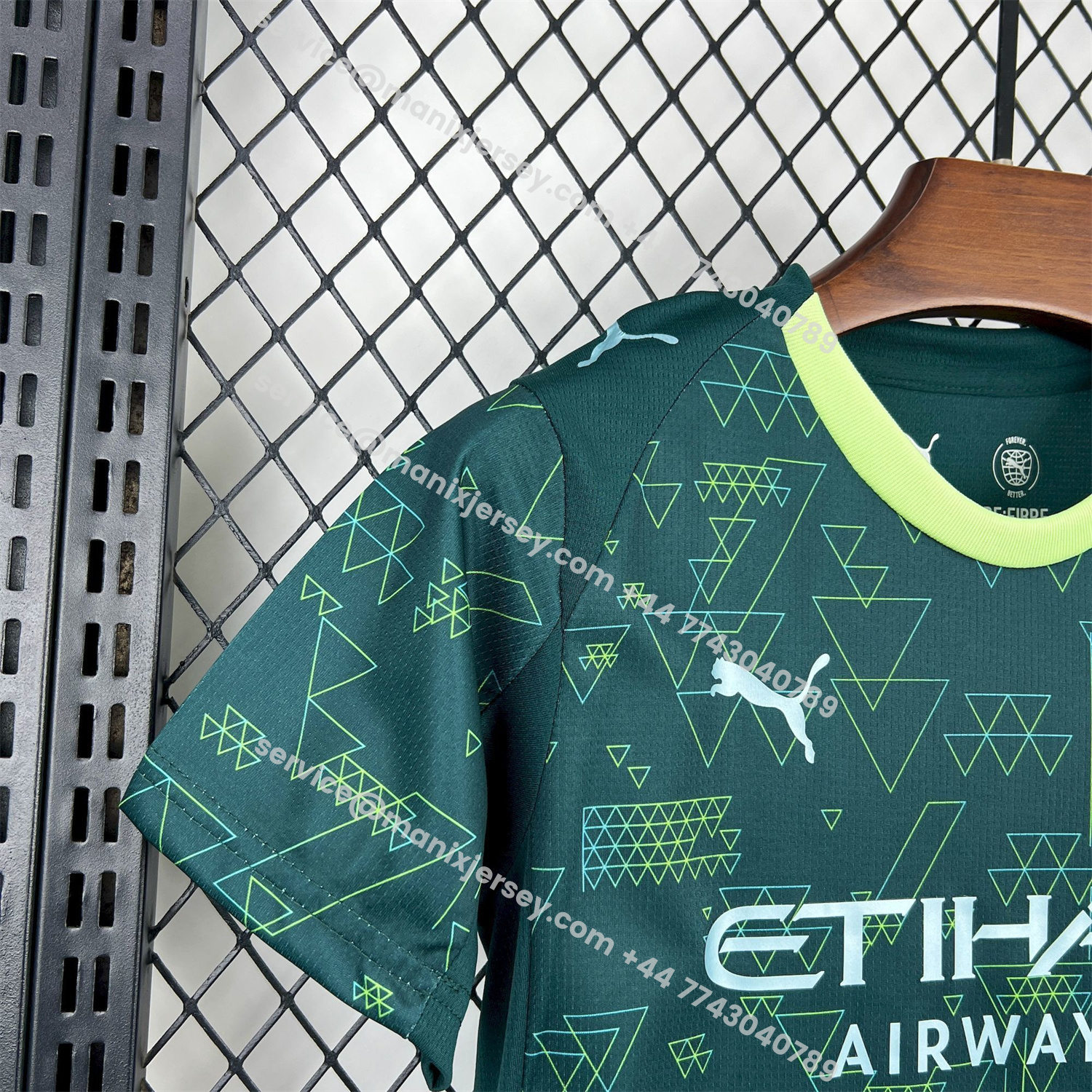 ManixJersey.com | Manchester City 25-26 Fourth Green Kids Kit -Customize Name, Number and Patch | Worldwide Shipping