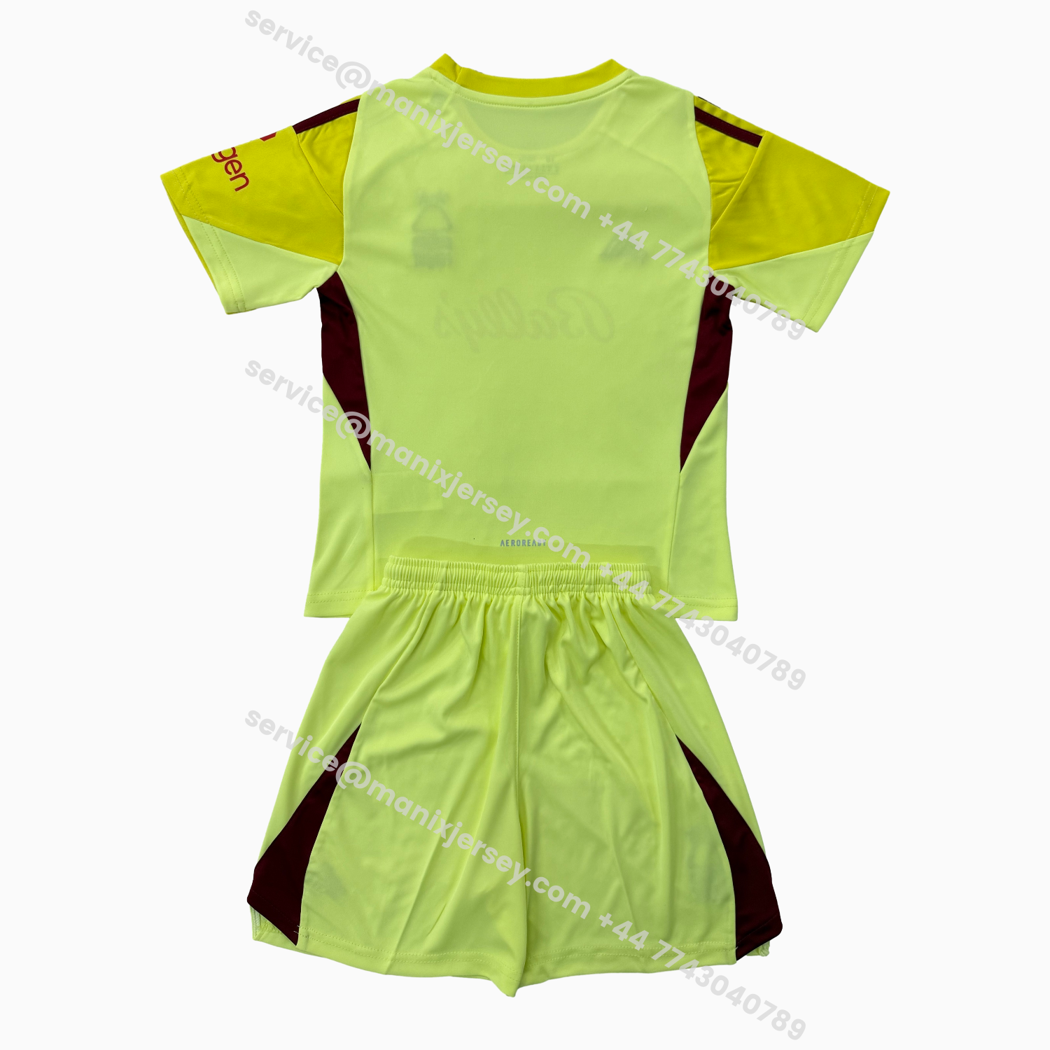 ManixJersey.com | Nottingham Forest 25-26 Yellow Goalkeeper Kids Kit -Customize Name, Number and Patch | Worldwide Shipping