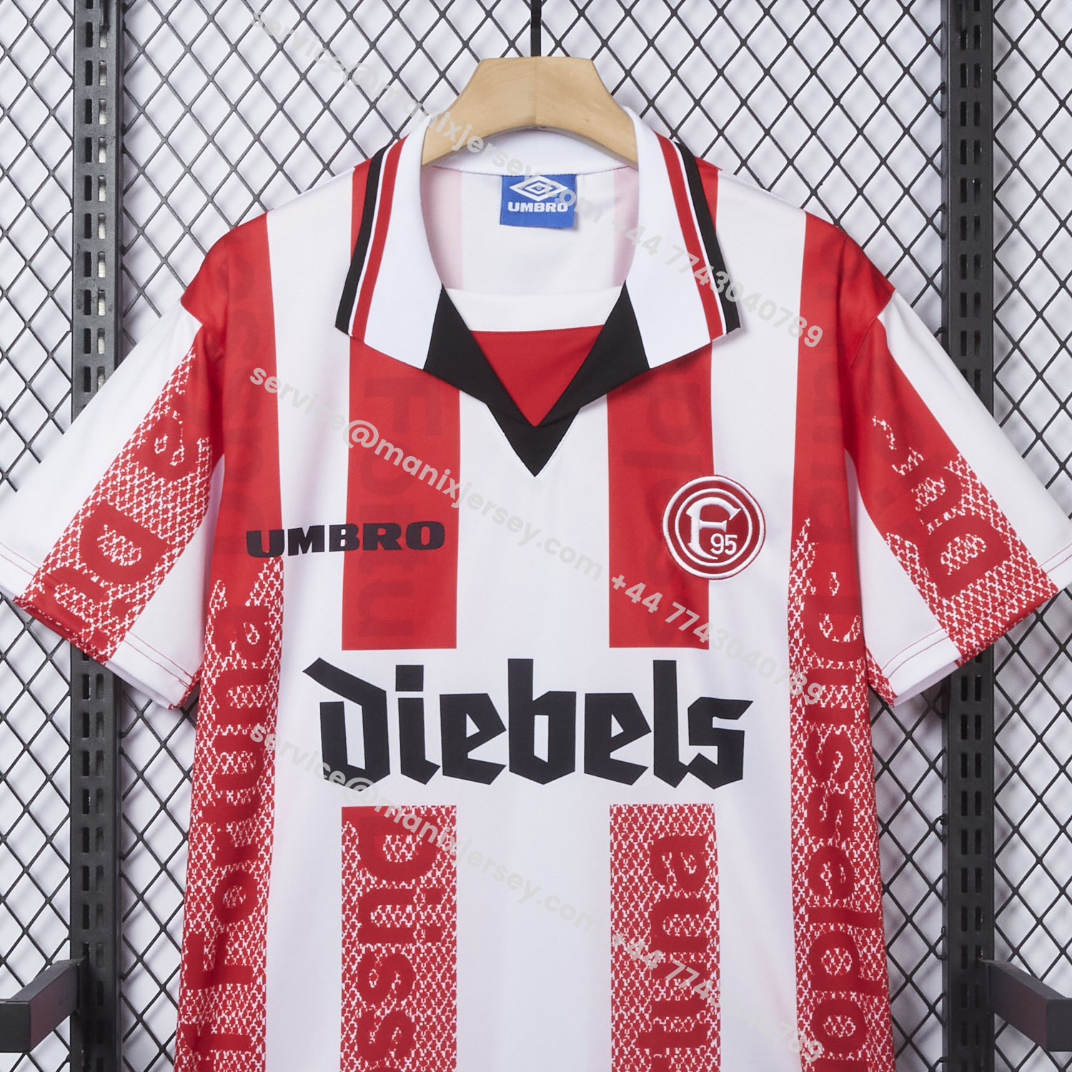 ManixJersey.com | Retro Fortuna Düsseldorf 1996-98 Home Jersey -Customize Name, Number and Patch | Worldwide Shipping